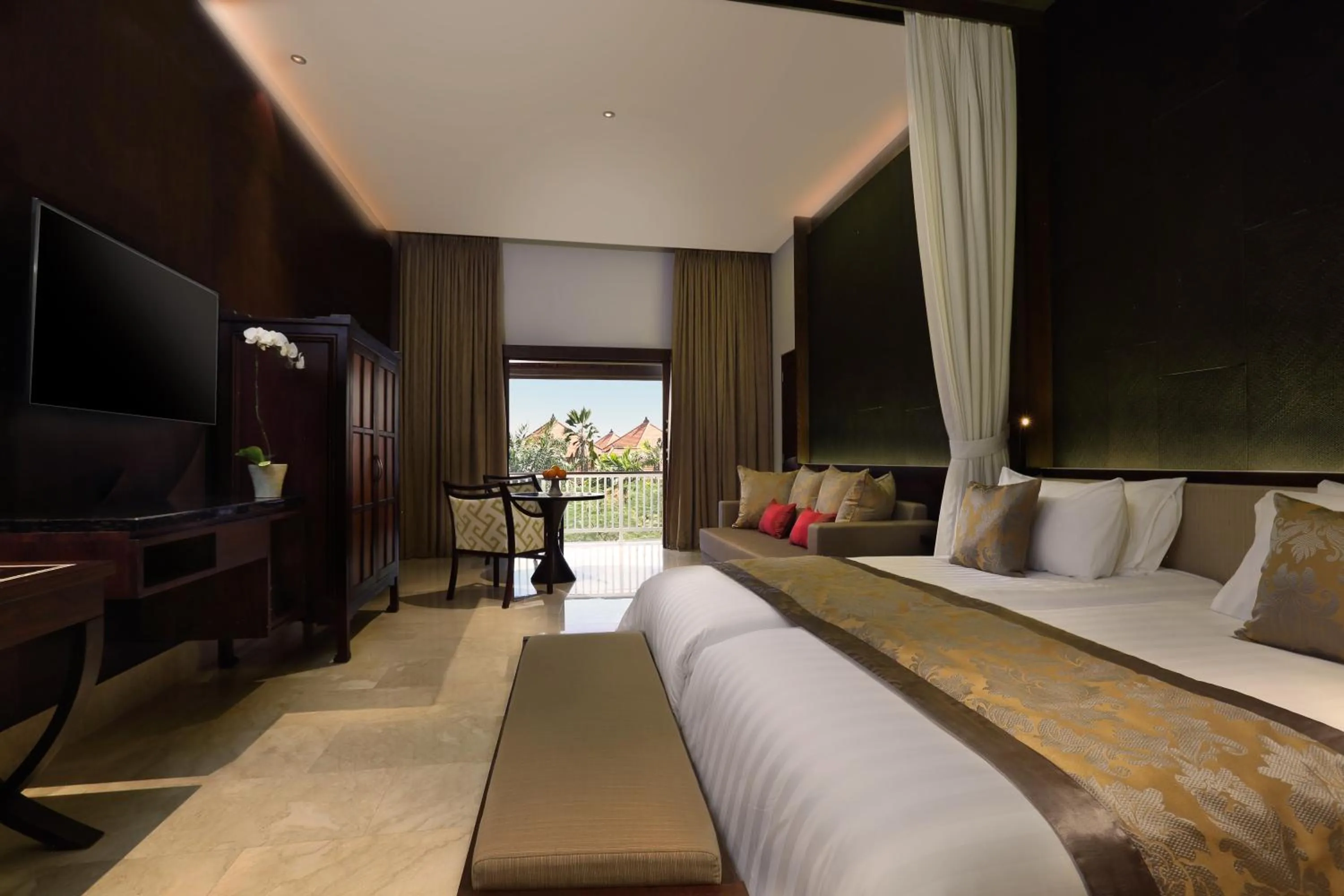 TV and multimedia, Bed in Puri Santrian Beach Resort And Spa