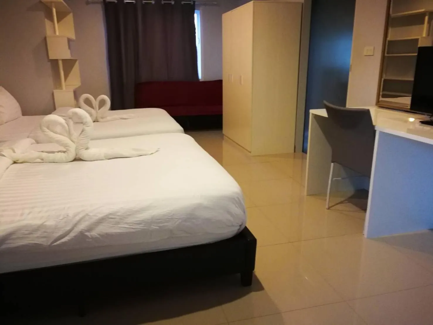 Bed in ibeyond Apartment Romklao Suvarnabhumi