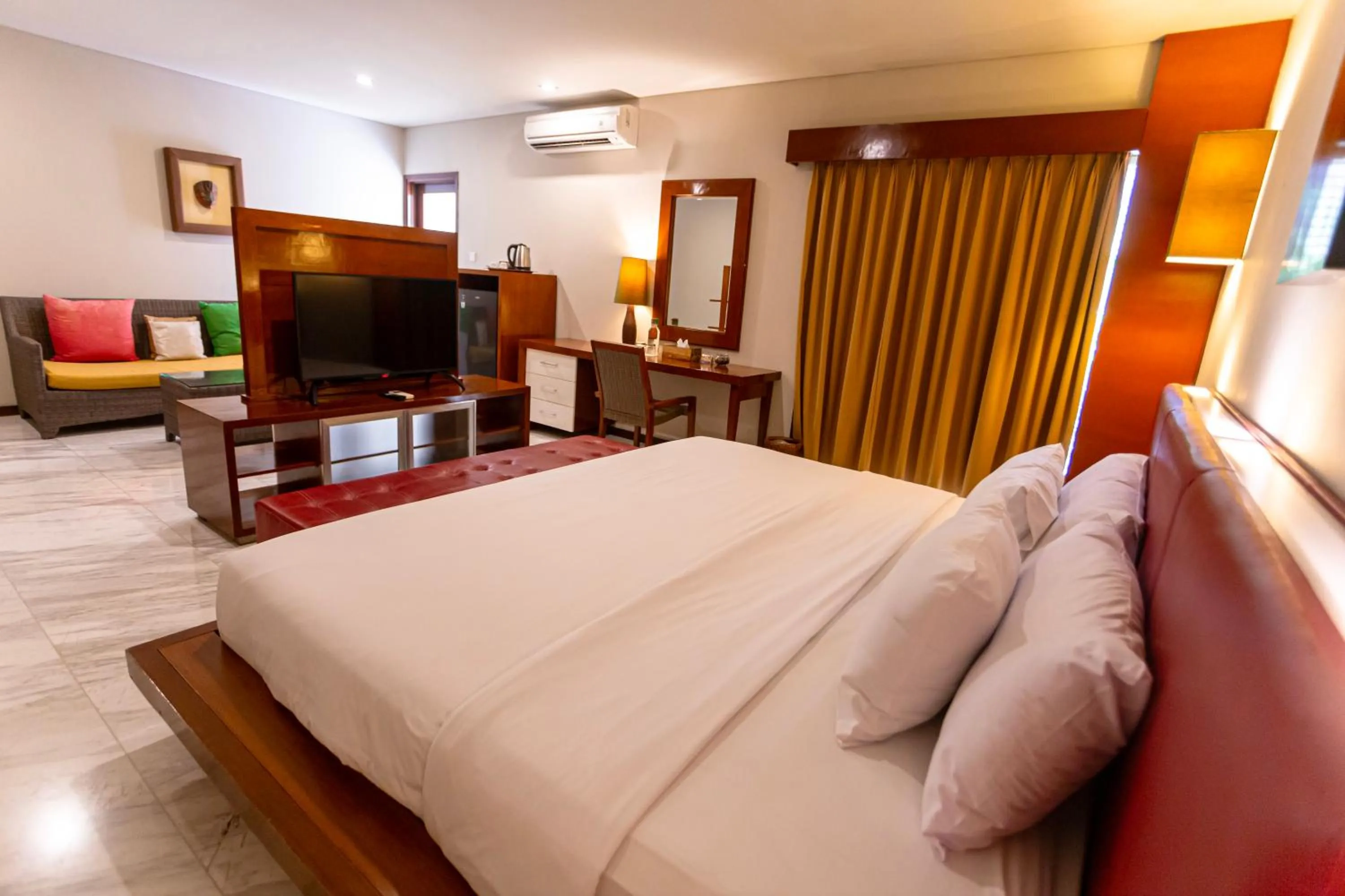 Communal lounge/ TV room, Bed in Abi Bali Resort and Villa