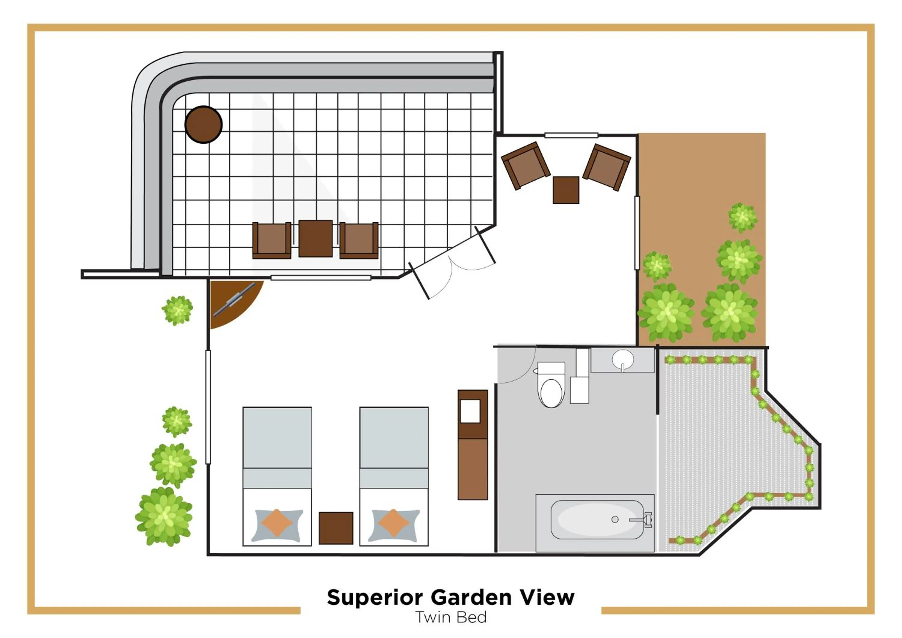 Floor plan in Puri Bagus Candidasa