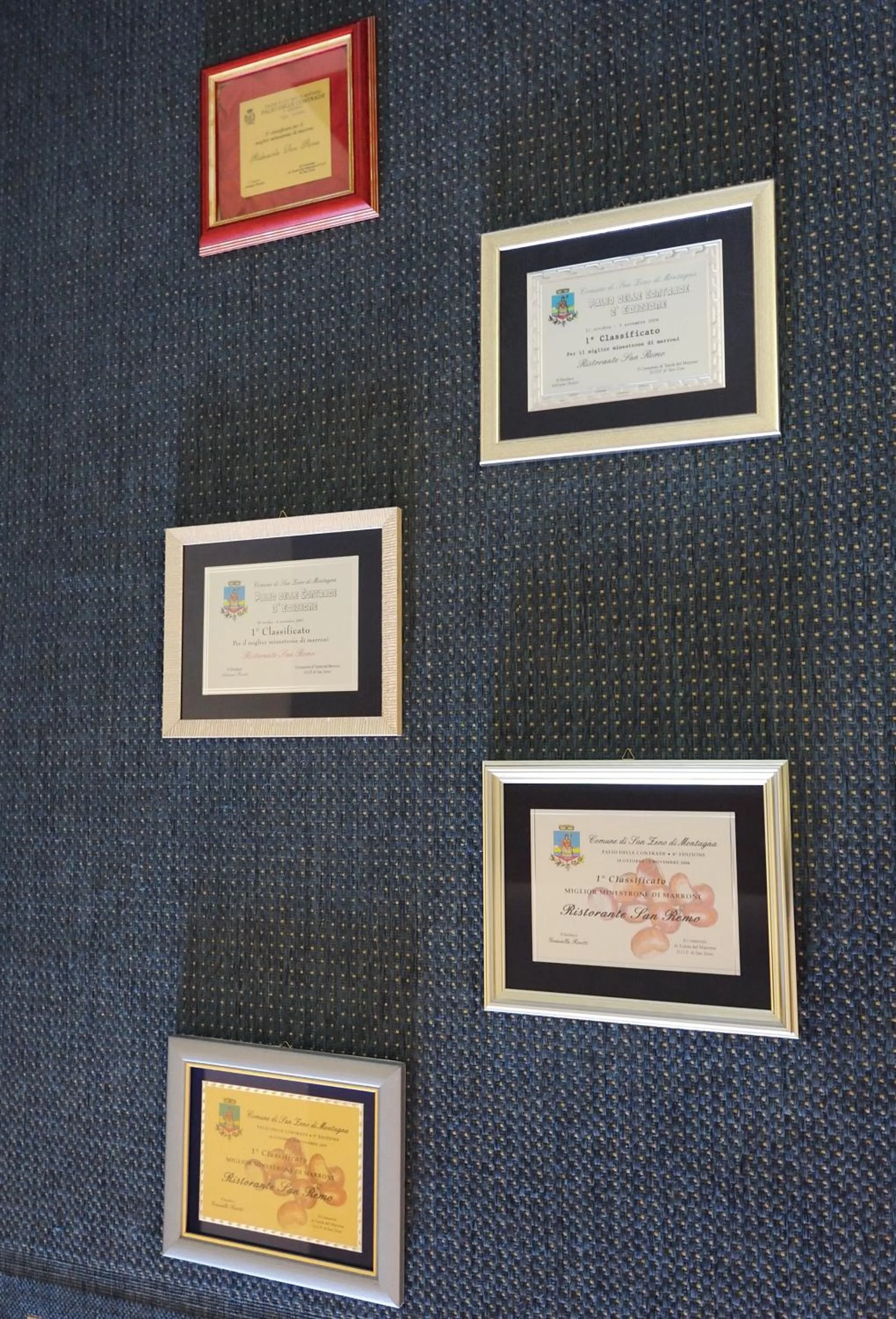 Food and drinks in Hotel San Remo