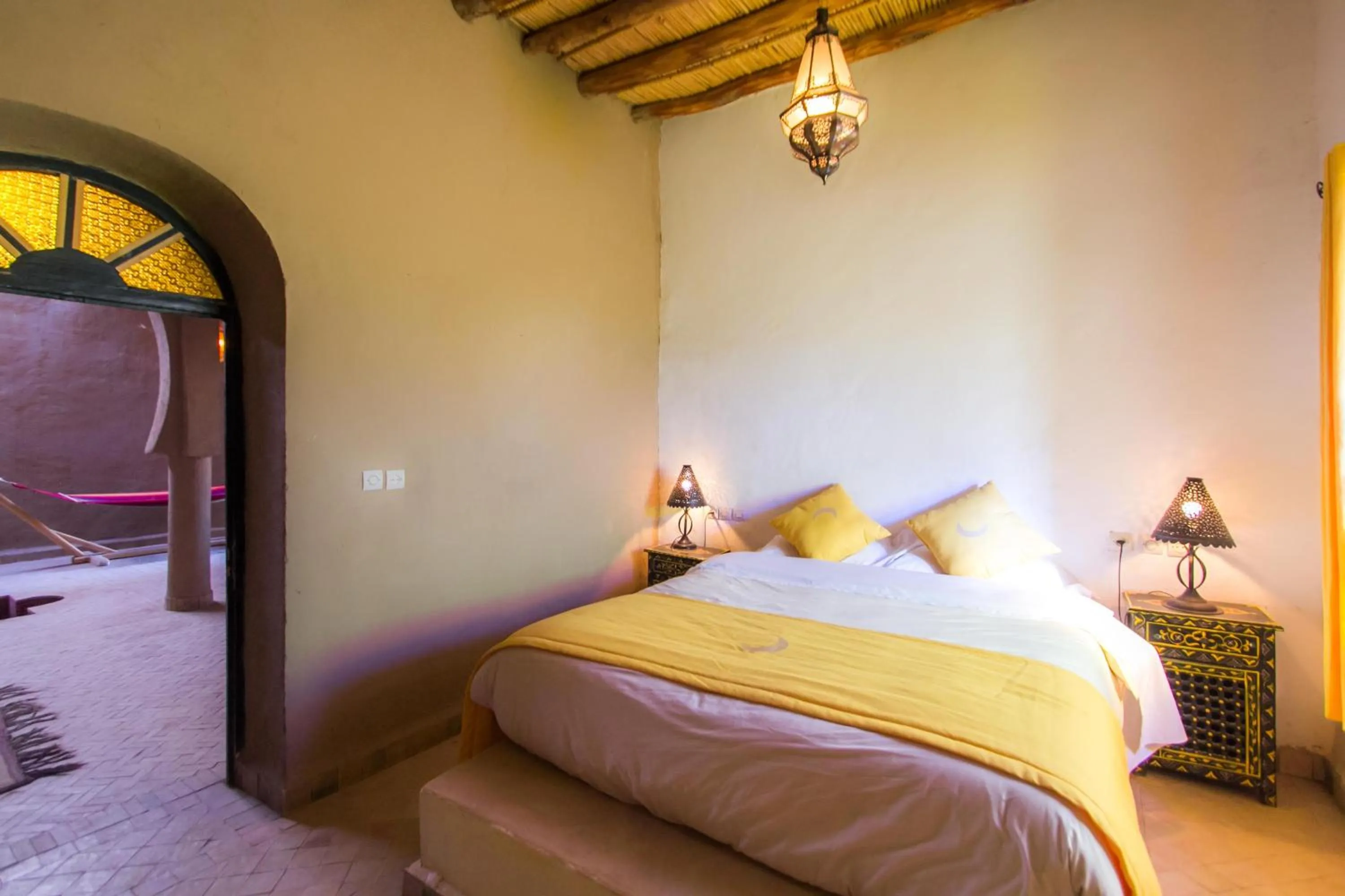 Bed in Riad Kasbah Aiour