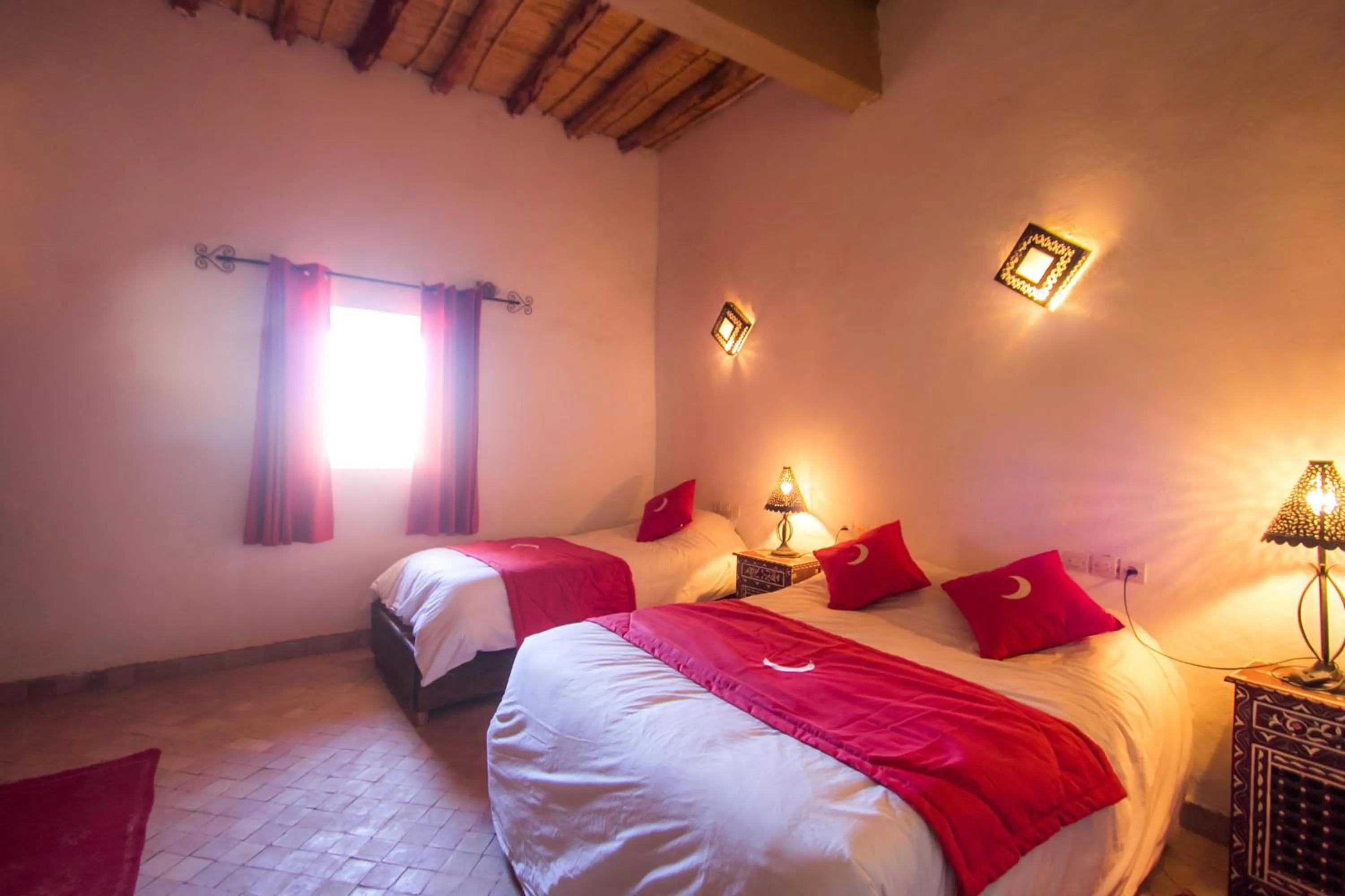 Bed in Riad Kasbah Aiour