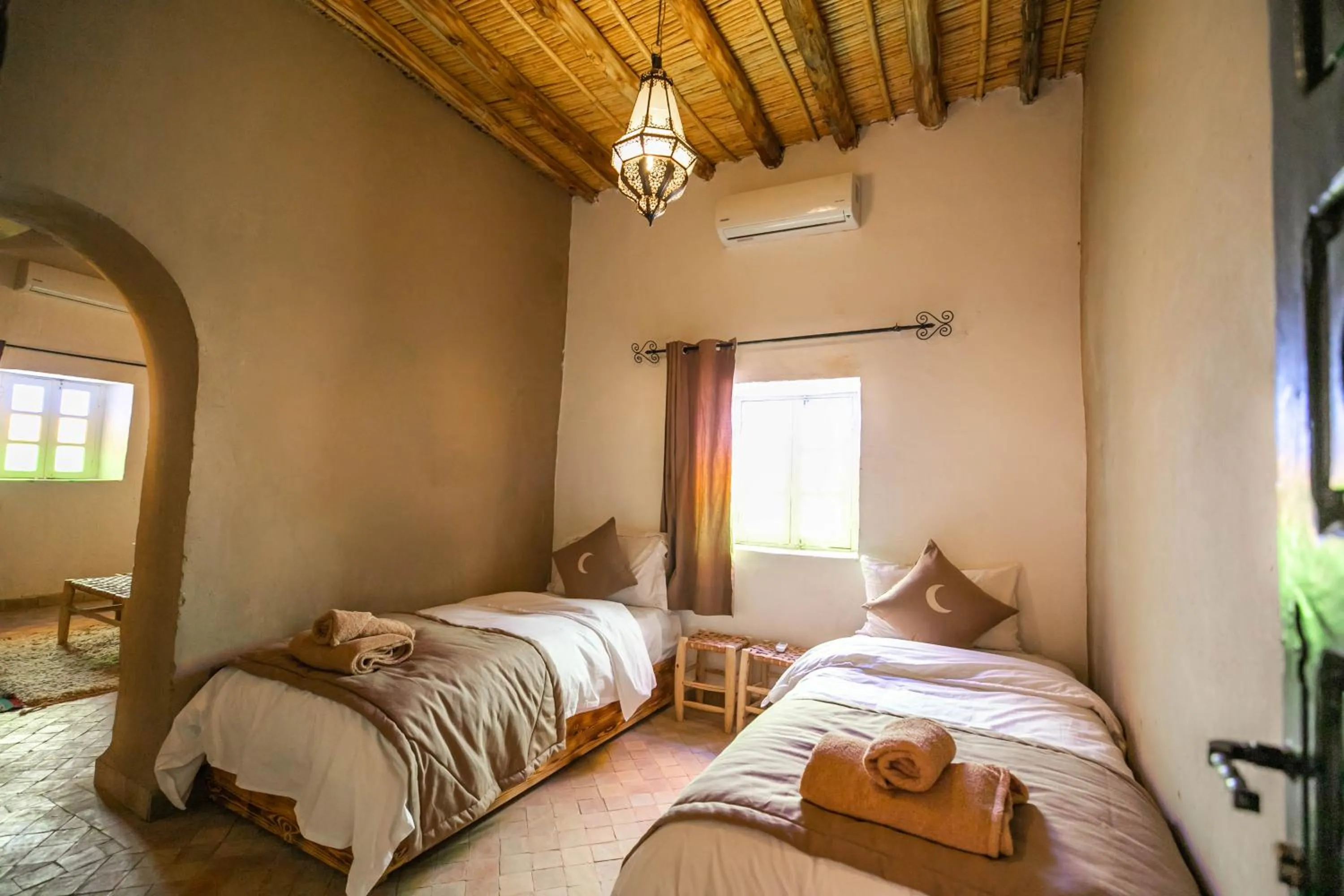 Bed in Riad Kasbah Aiour