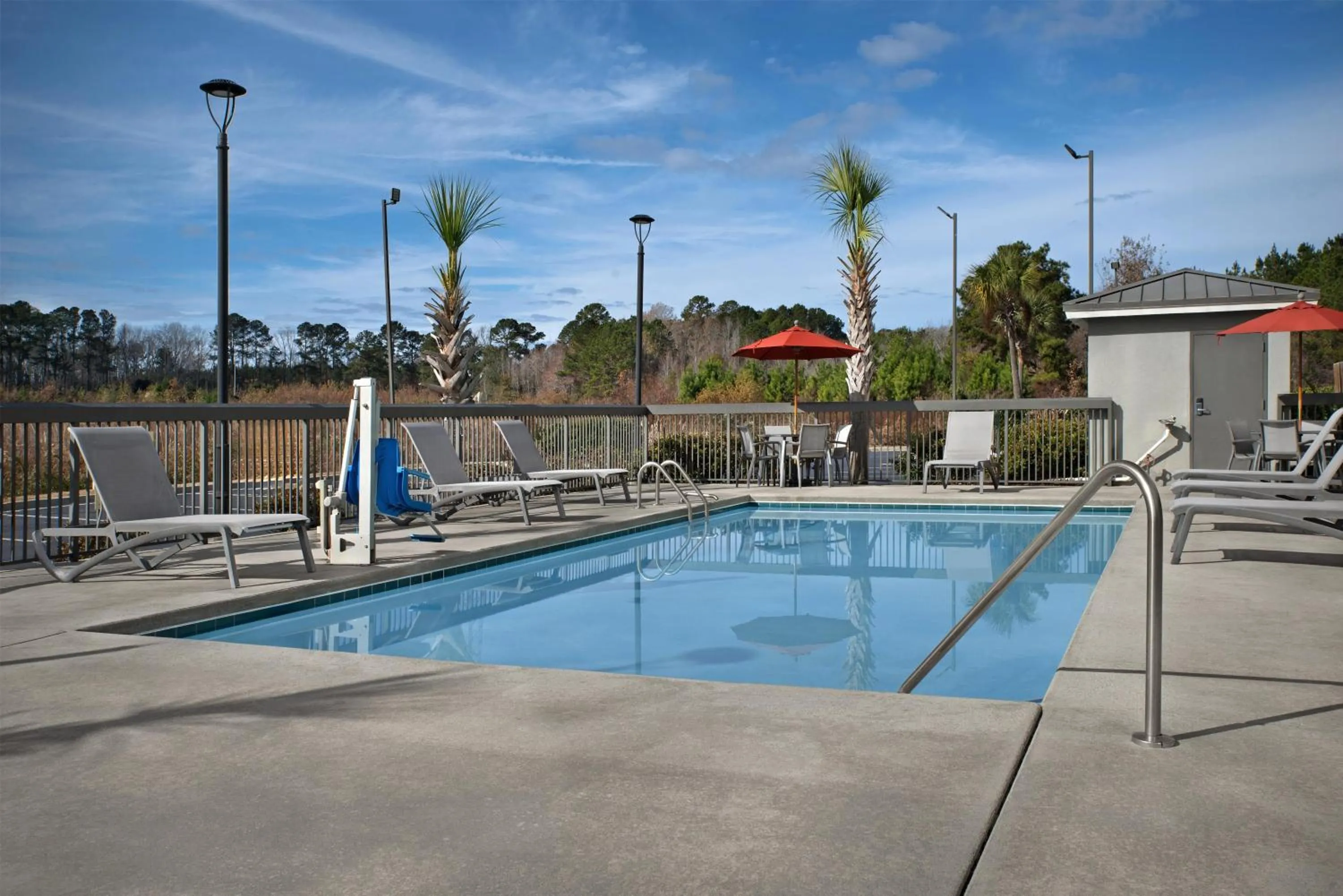 Pool view in Hampton Inn Yemassee/Point South, Sc