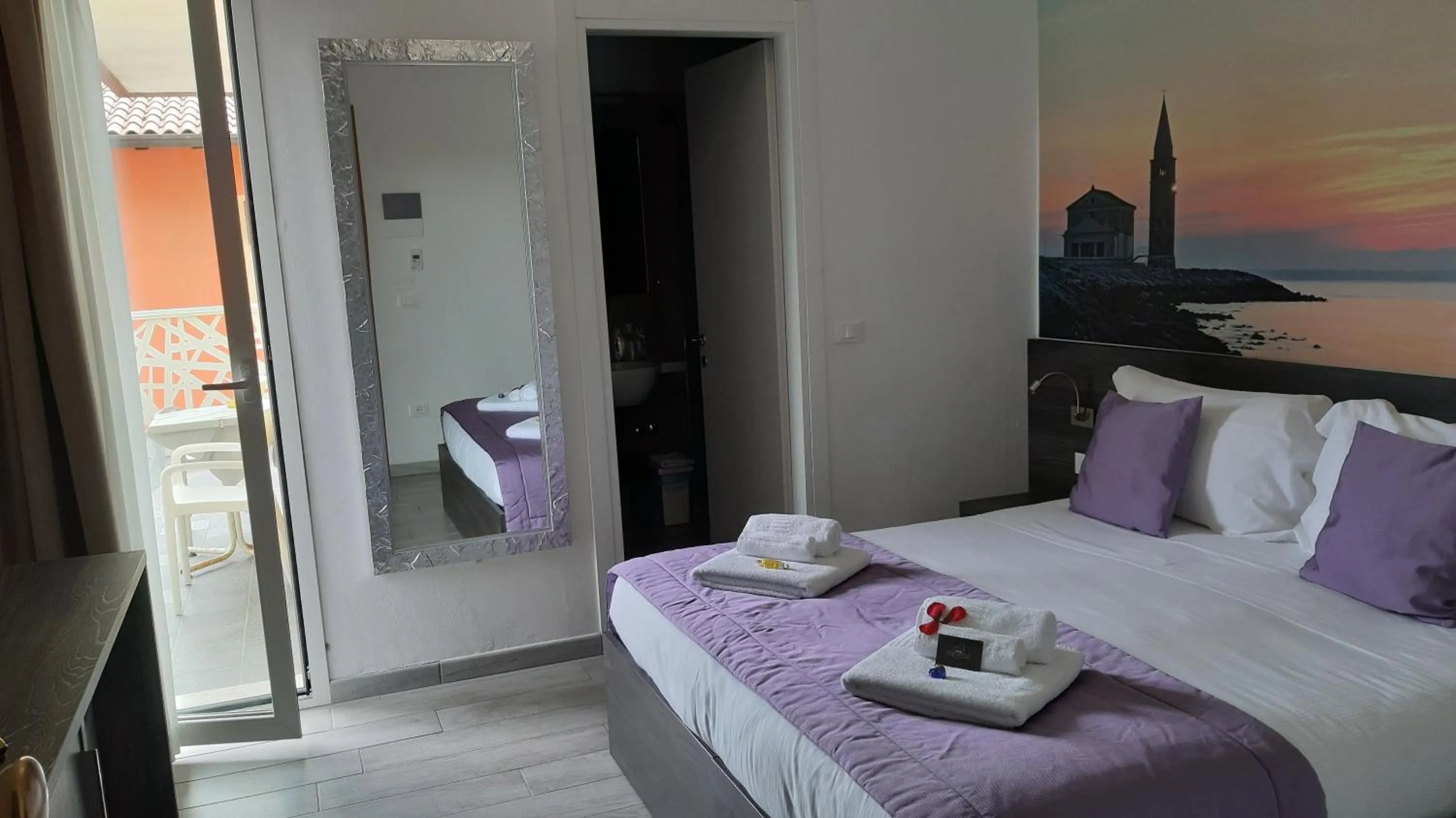 Bed in Hotel Tre Rose