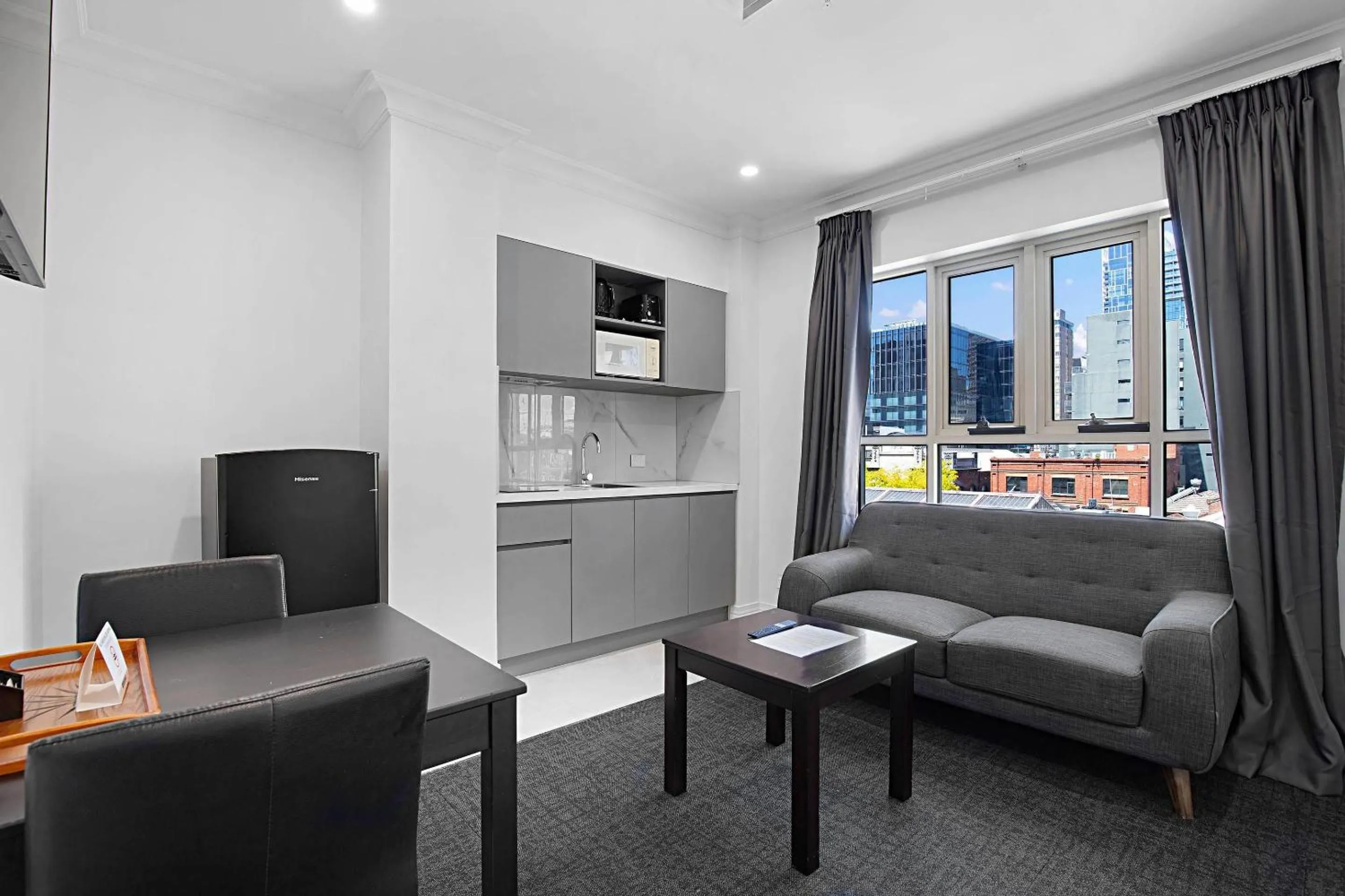 Bedroom in Comfort Apartments Melbourne Central