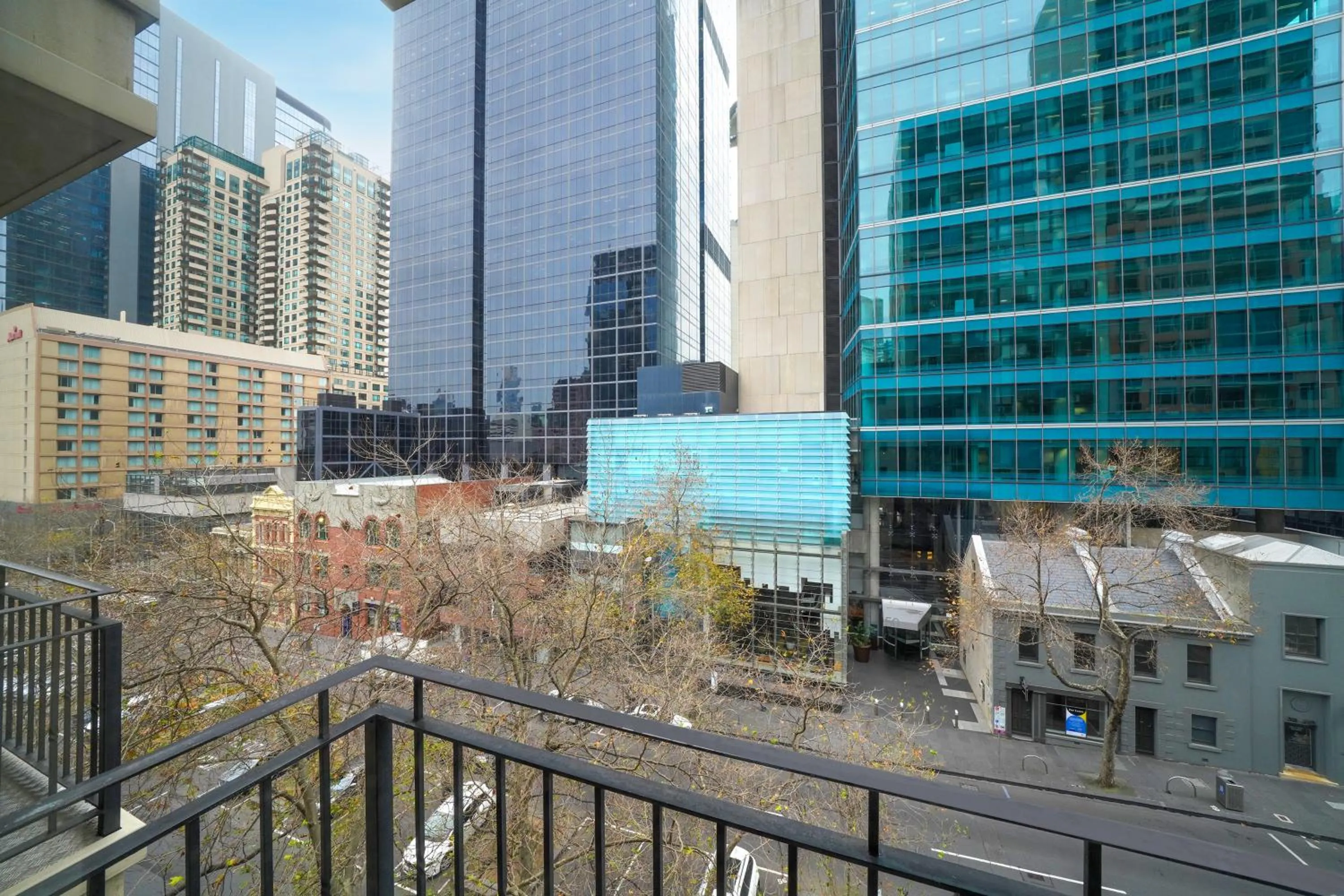 Balcony/Terrace in Comfort Apartments Melbourne Central