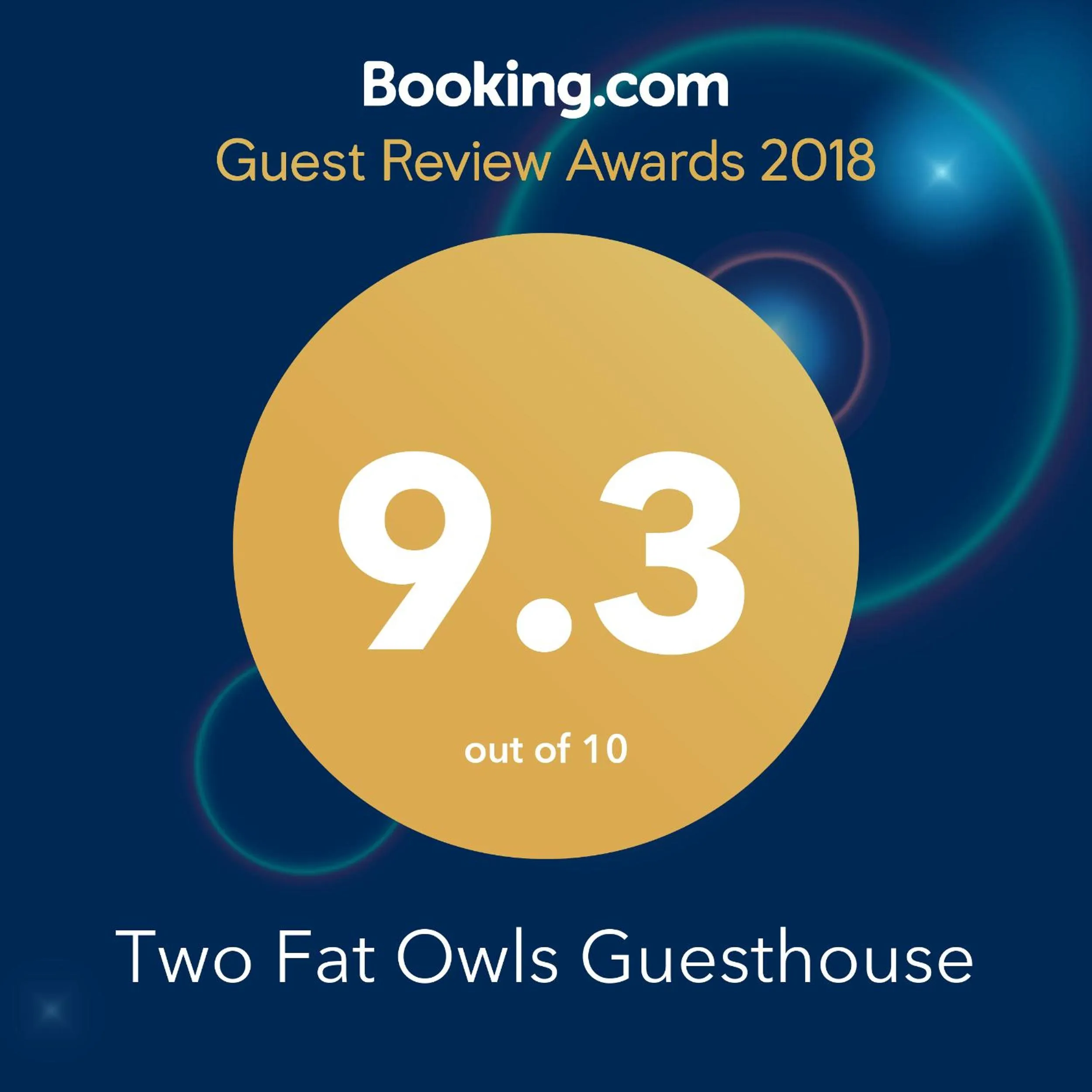 Certificate/Award in Two Fat Owls Guesthouse