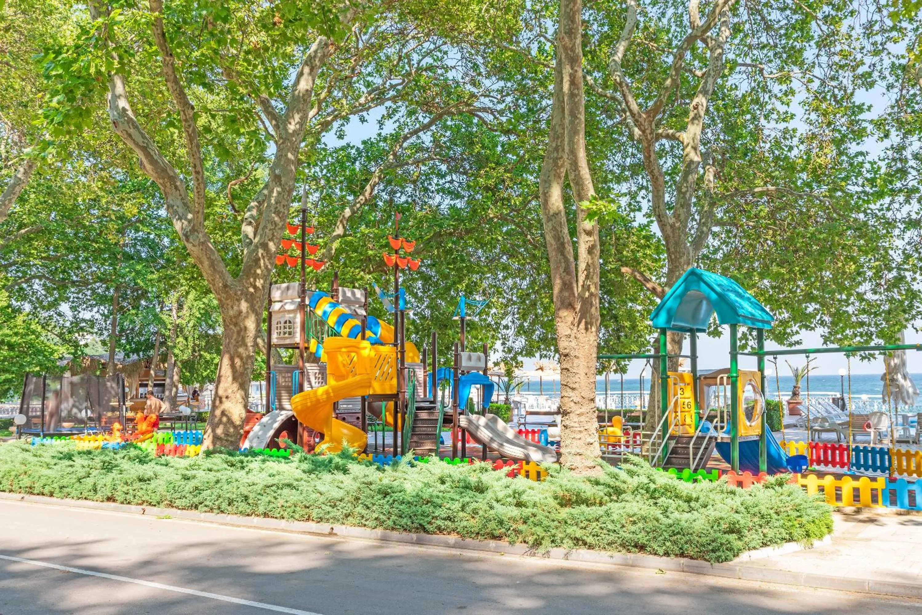 Children play ground in Marina Hotel, Sunny Day