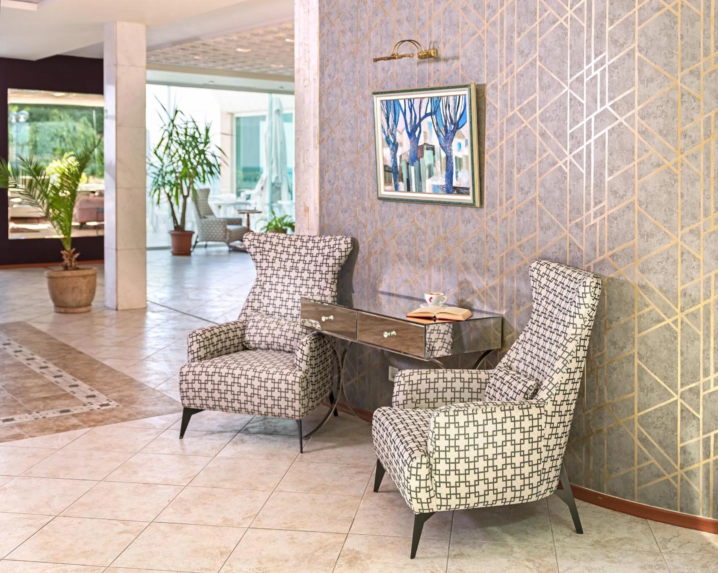 Lobby or reception in Marina Hotel, Sunny Day