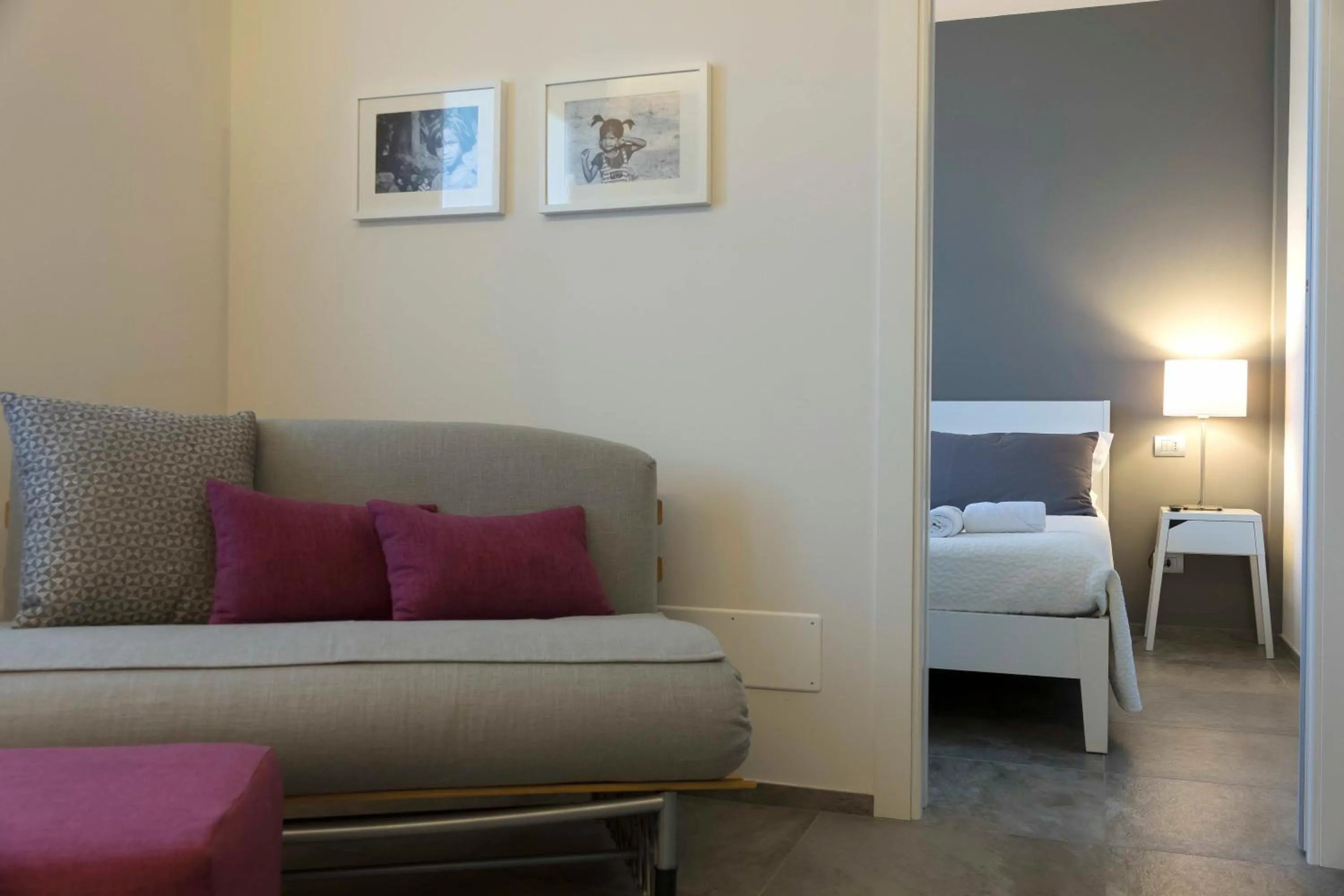 Seating area, Bed in Cascina Belmonte