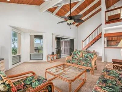 Living room in Kanaloa at Kona by OUTRIGGER