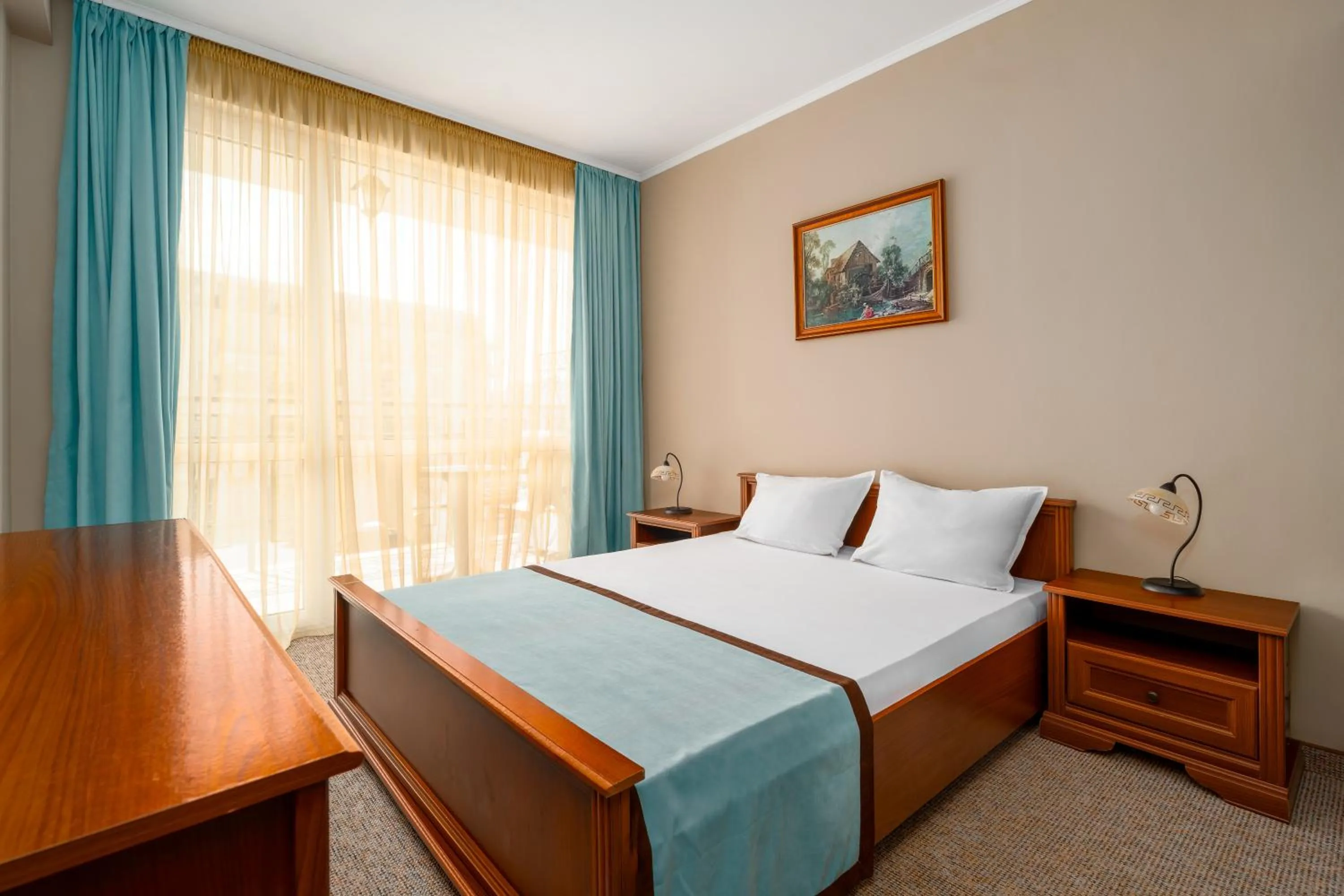 Bed in Festa Pomorie Resort