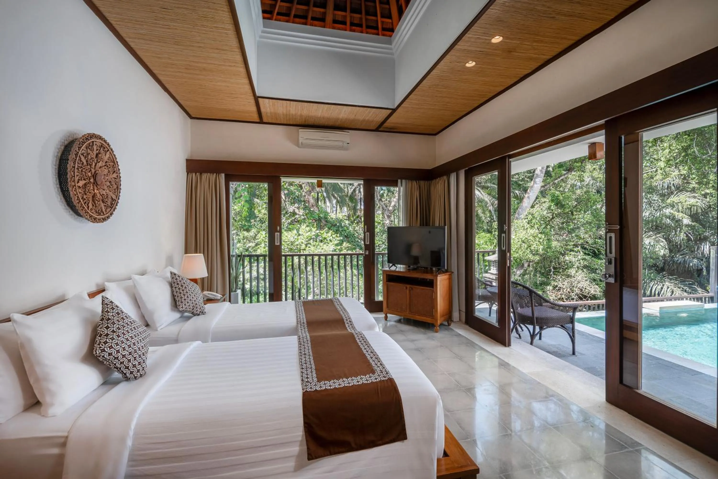 Bed in Visesa Ubud Resort