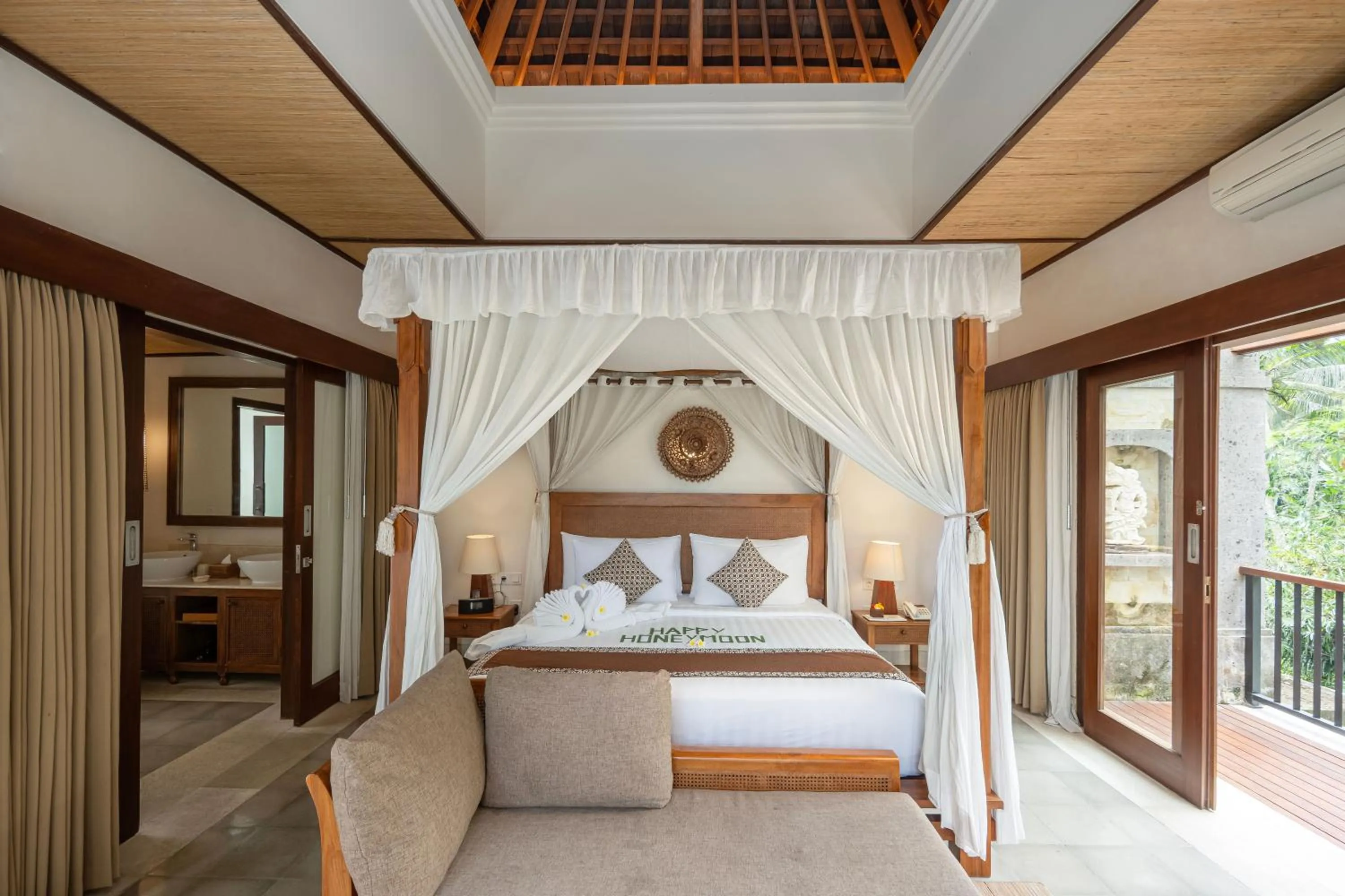 Bed in Visesa Ubud Resort