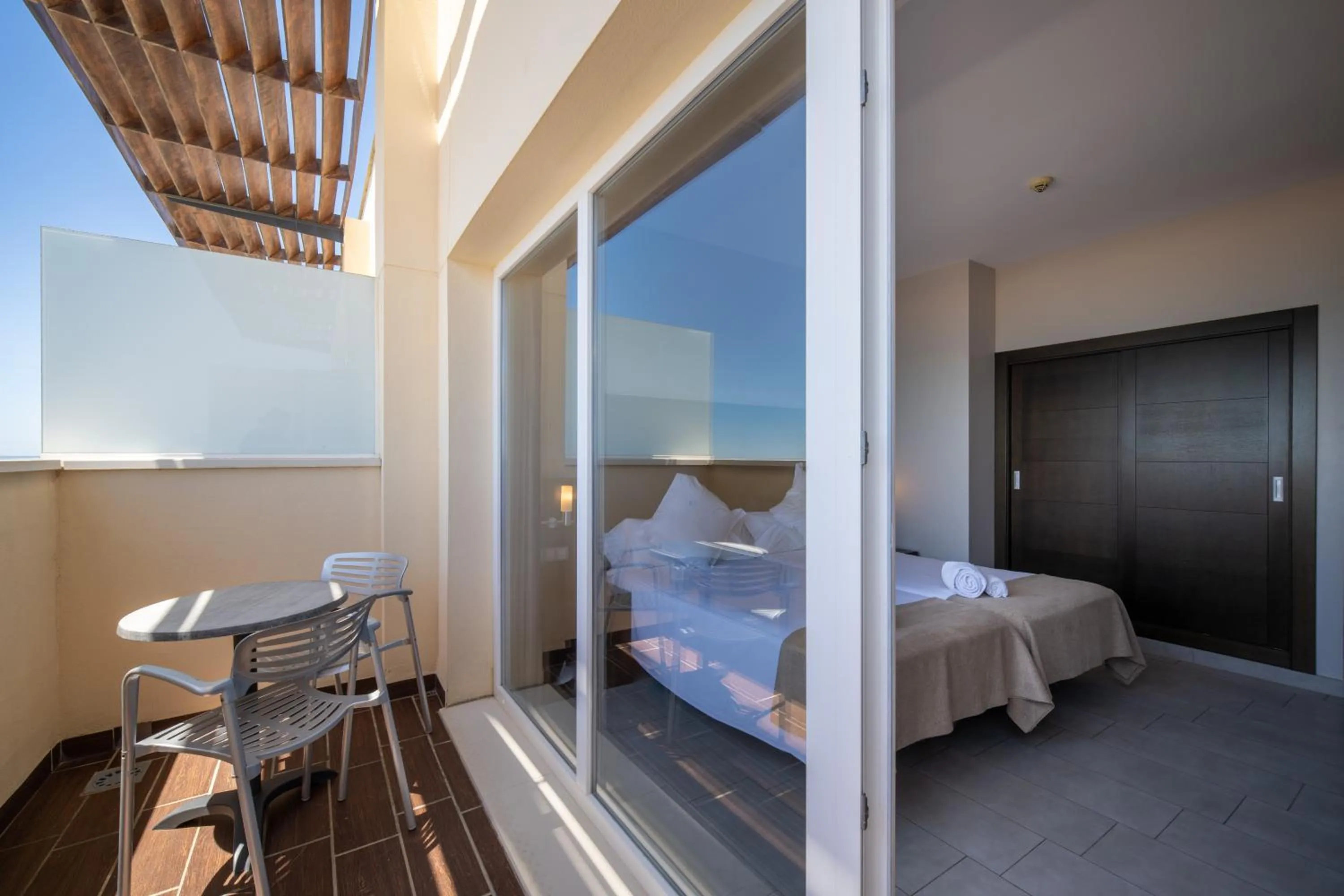 Balcony/Terrace, Bed in Pato Amarillo