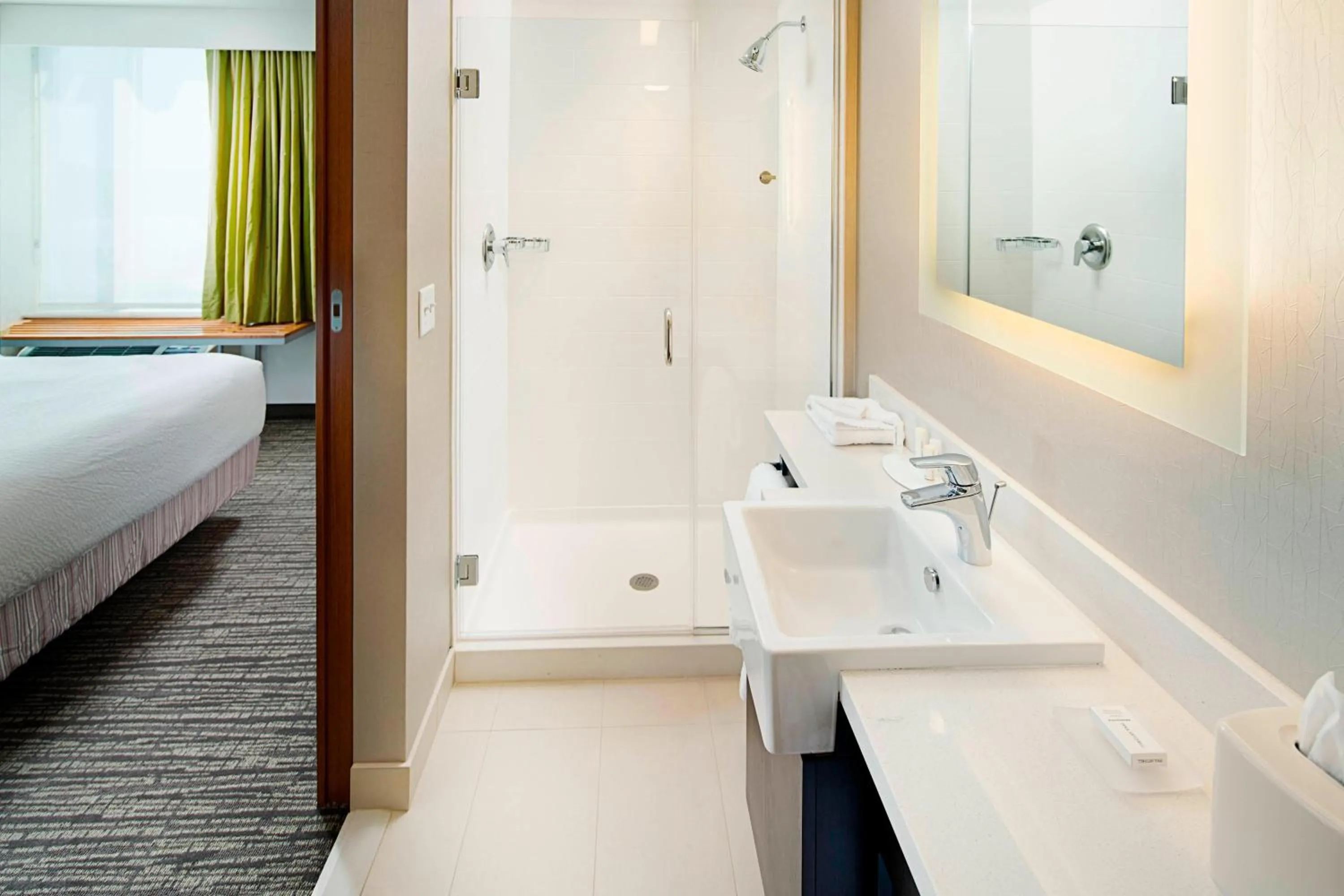 Bathroom, Bed in SpringHill Suites by Marriott Carle Place Garden City
