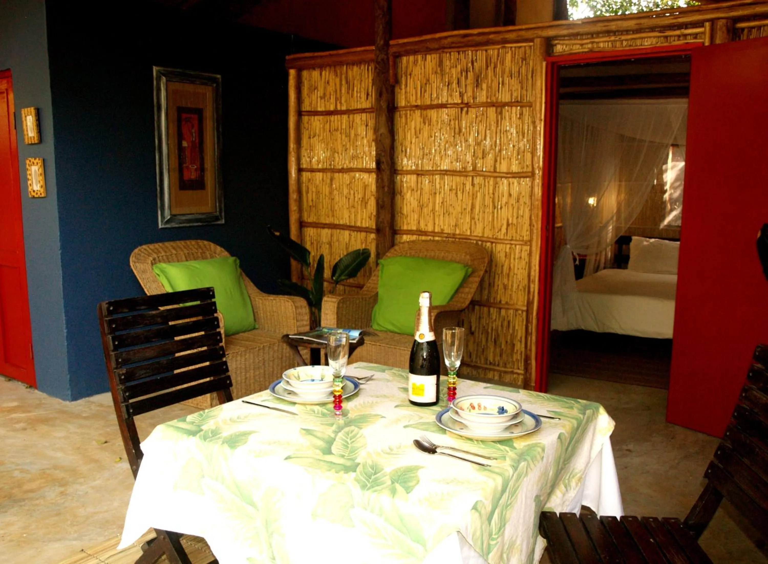 Patio, Bed in Gala Gala Eco Resort