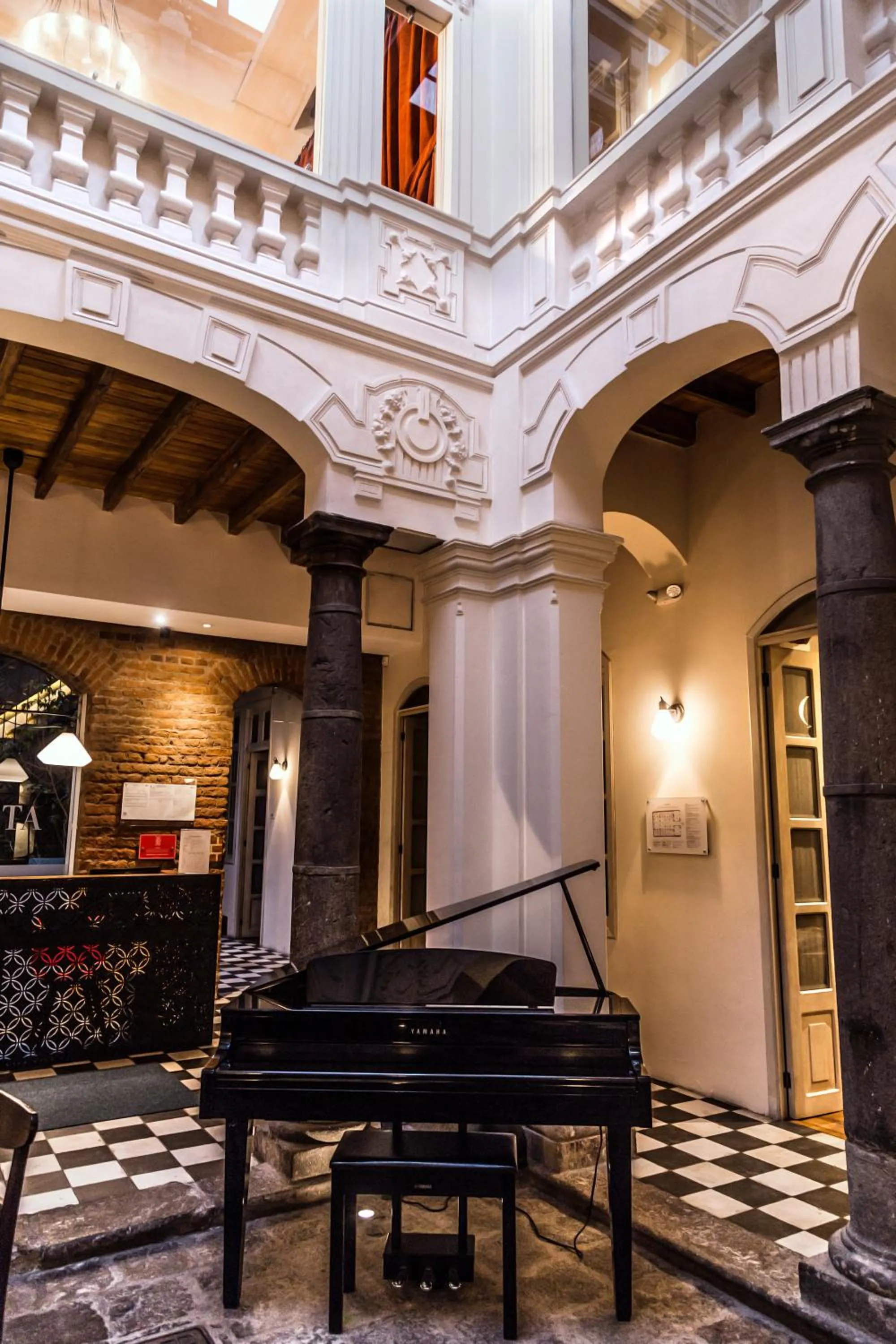 Inner courtyard view in Carlota Sustainable Design Hotel