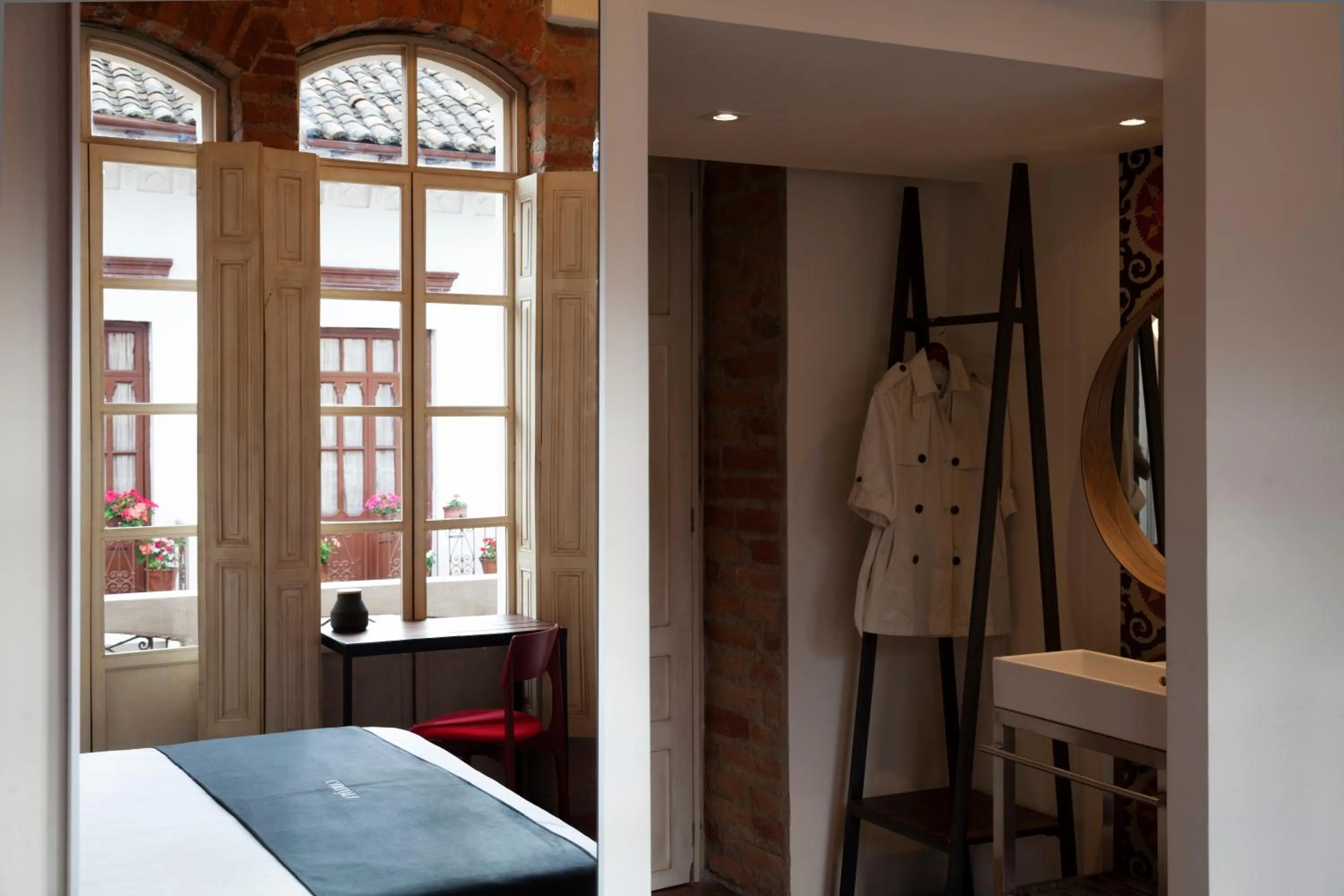 Balcony/Terrace, Bed in Carlota Sustainable Design Hotel