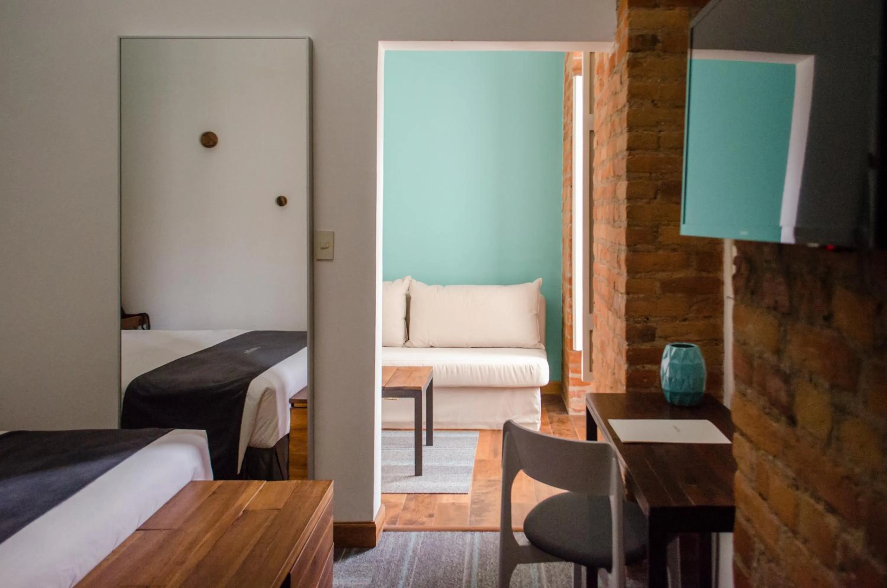 TV and multimedia, Bed in Carlota Sustainable Design Hotel