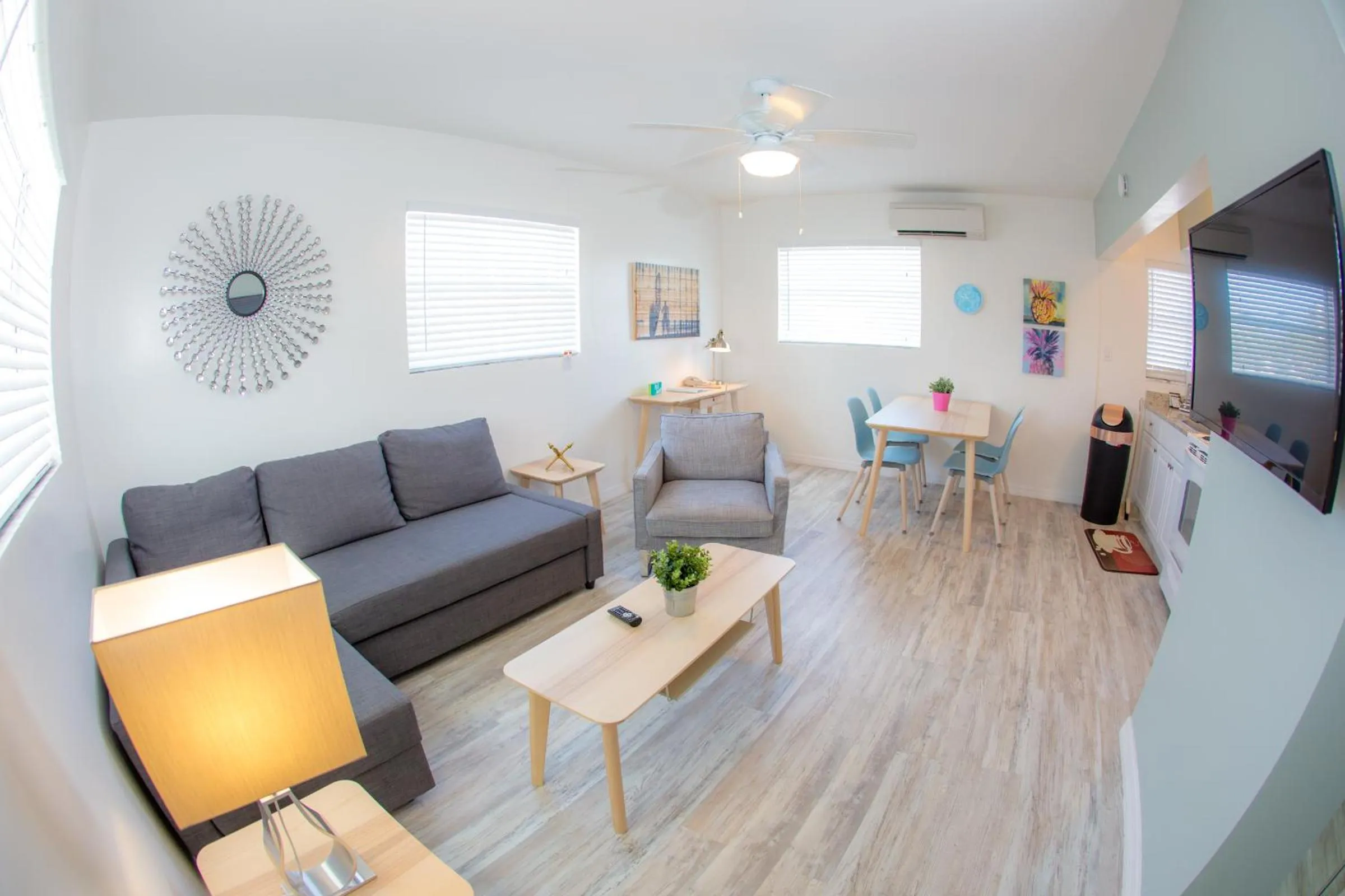 Living room in St. Pete Beach Suites