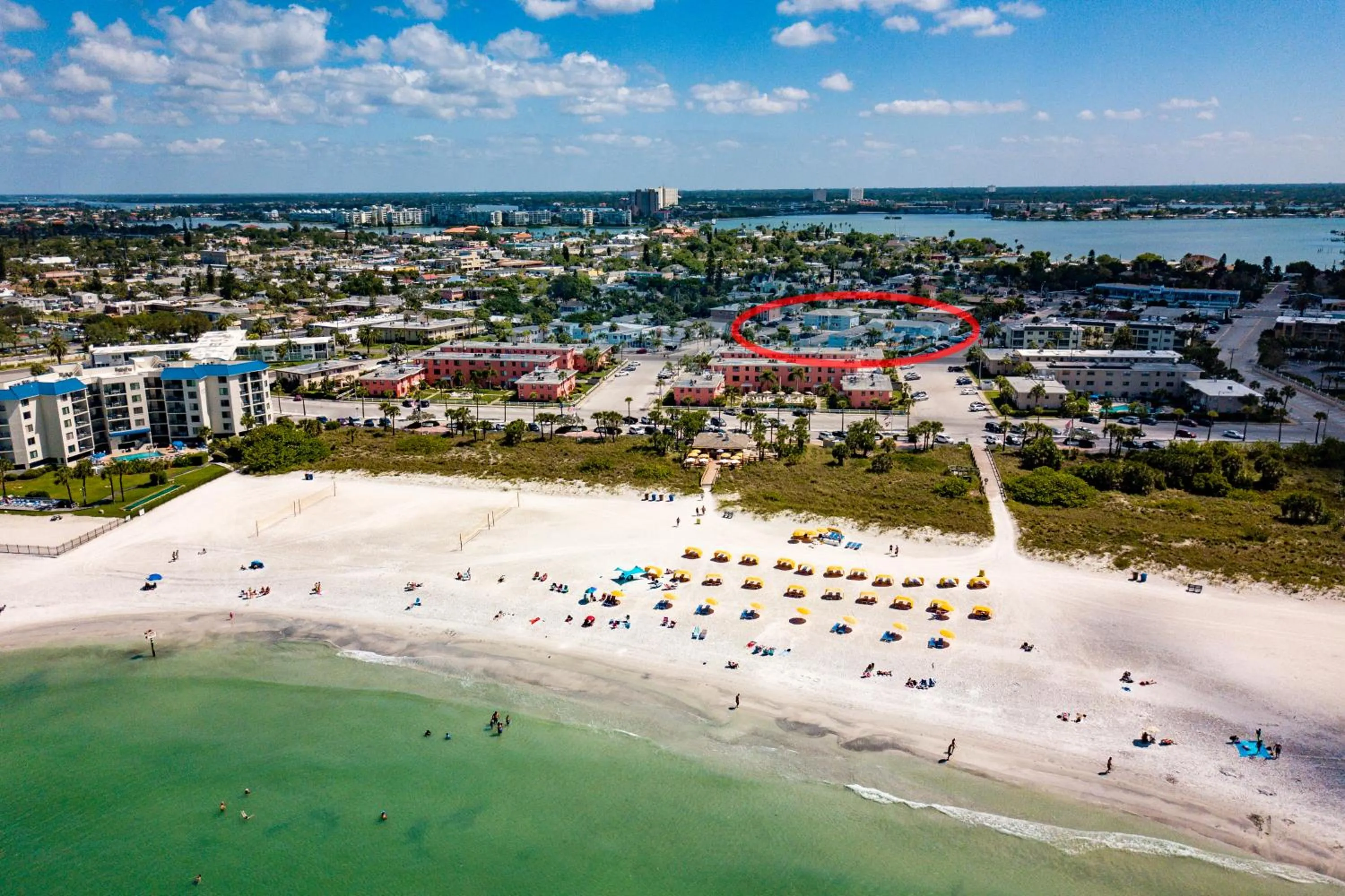 Bird's eye view in St. Pete Beach Suites