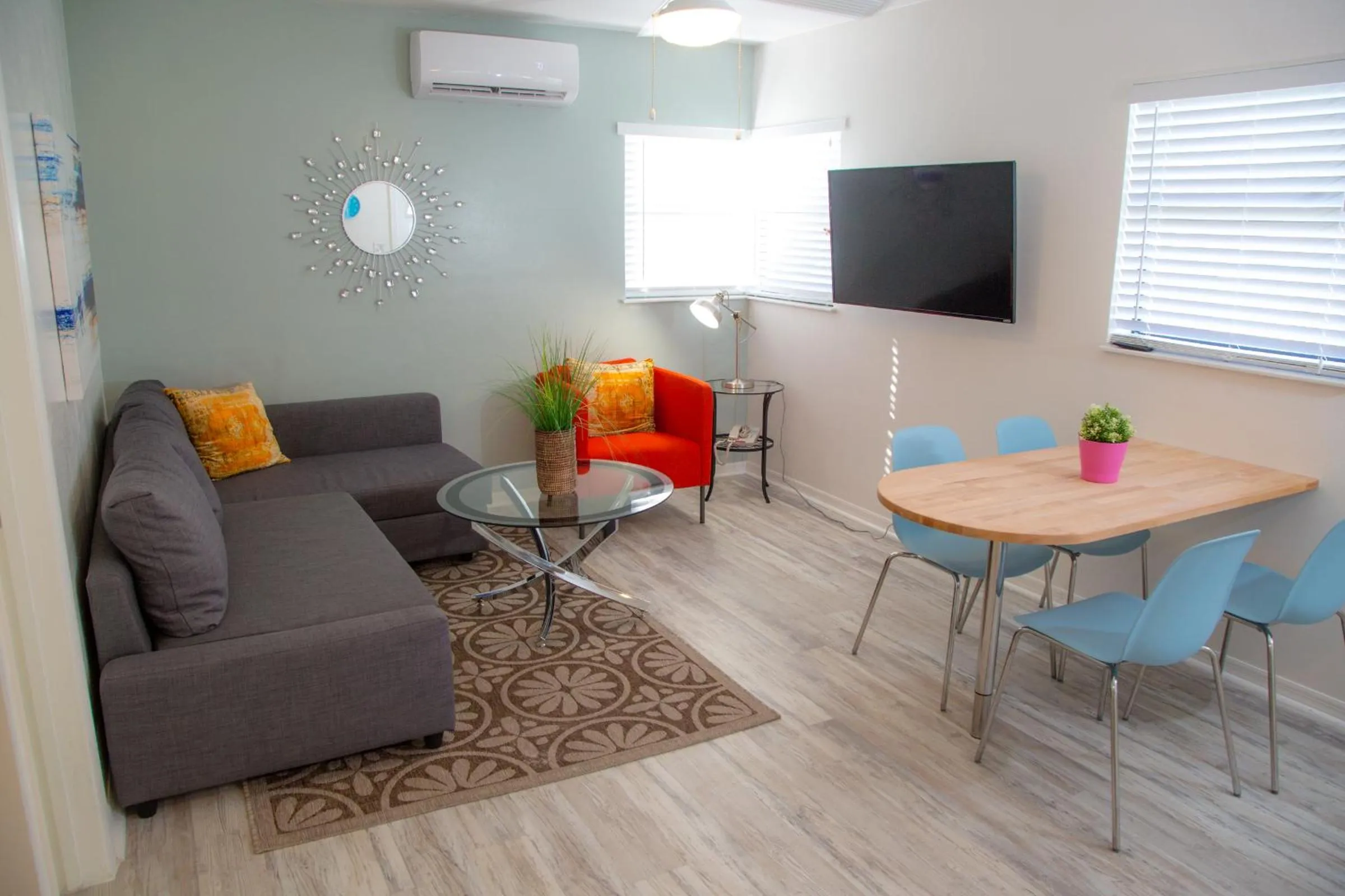 Living room in St. Pete Beach Suites