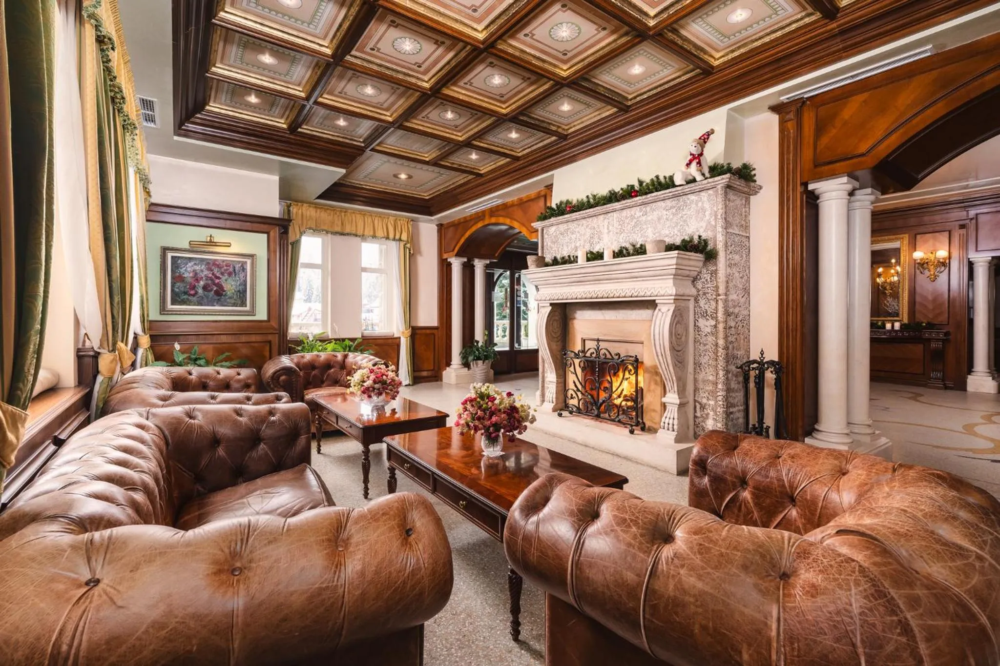 fireplace in Festa Winter Palace Hotel