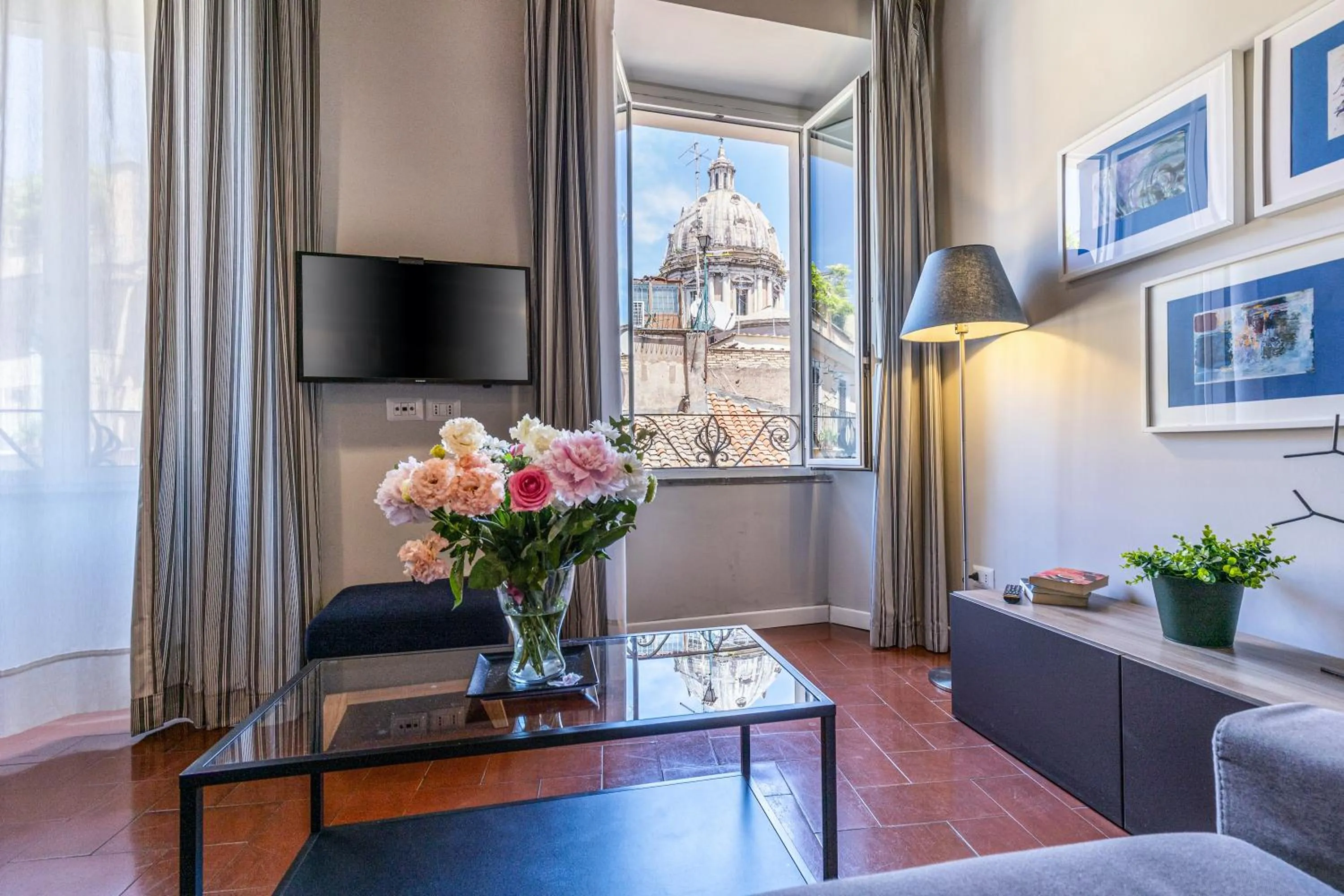 Living room in Rome as you feel - Grotta Pinta apartments