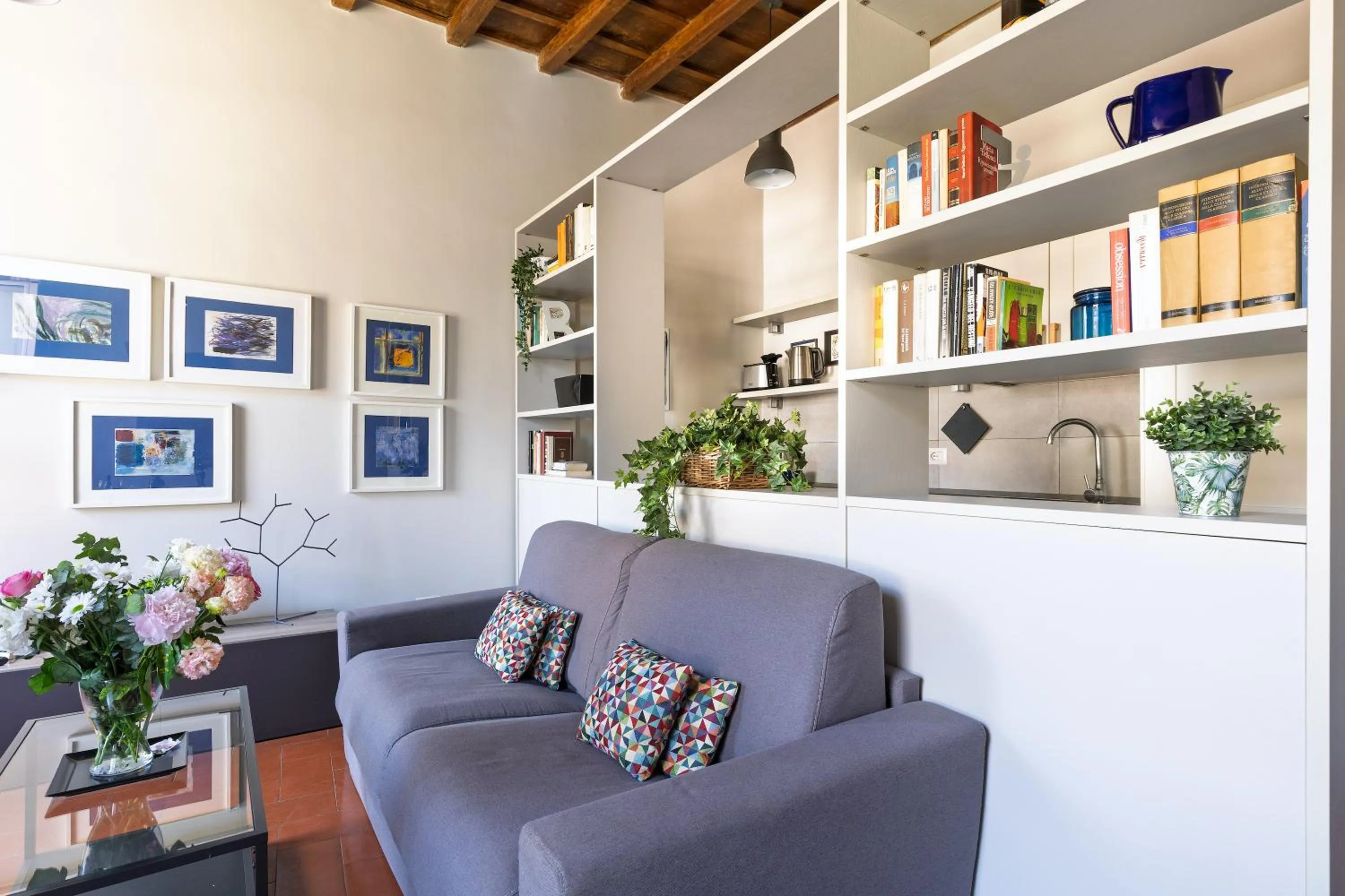 Living room in Rome as you feel - Grotta Pinta apartments
