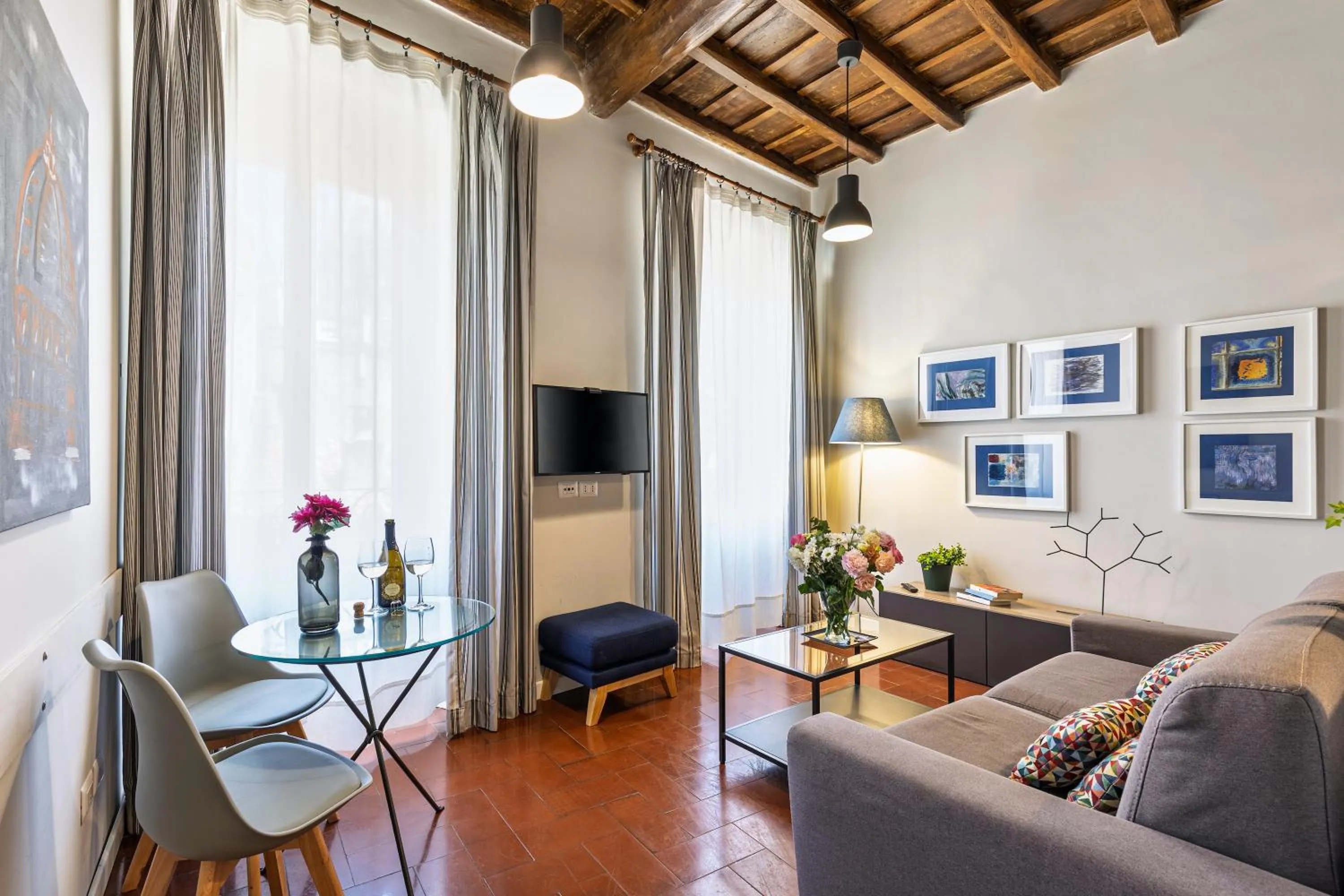 Living room in Rome as you feel - Grotta Pinta apartments