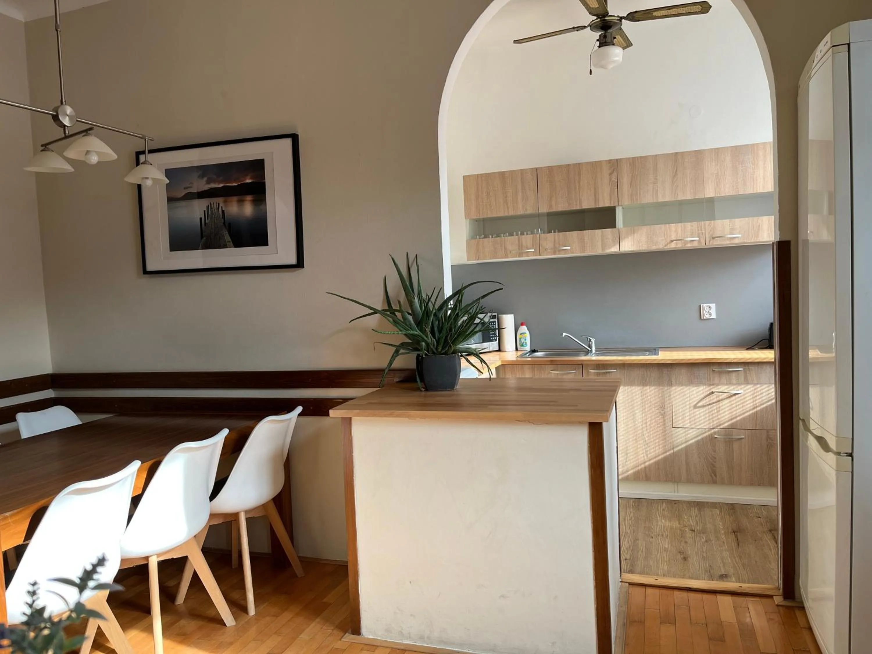 Kitchen or kitchenette in Pension SKLEP