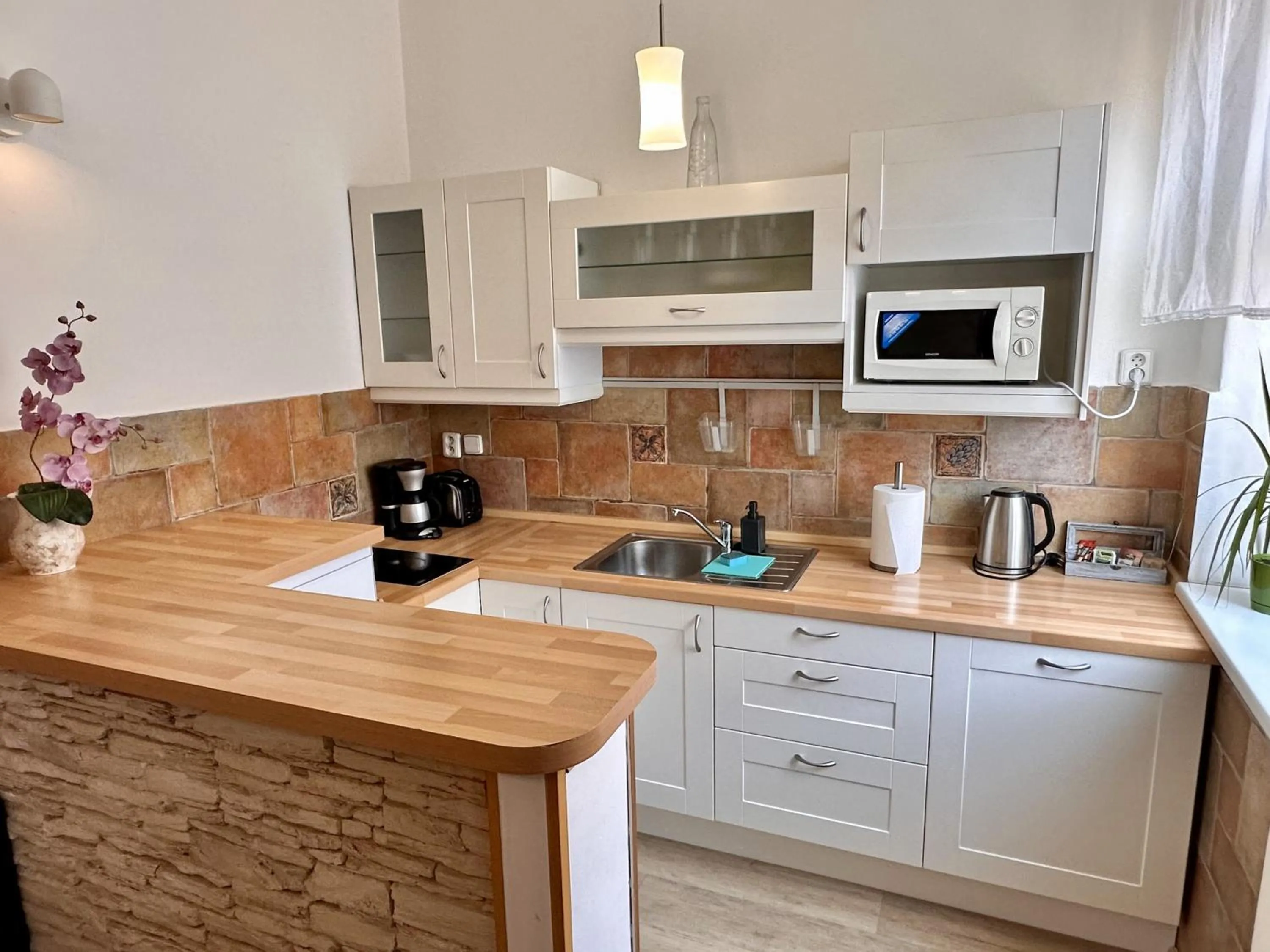 Kitchen or kitchenette in Pension SKLEP