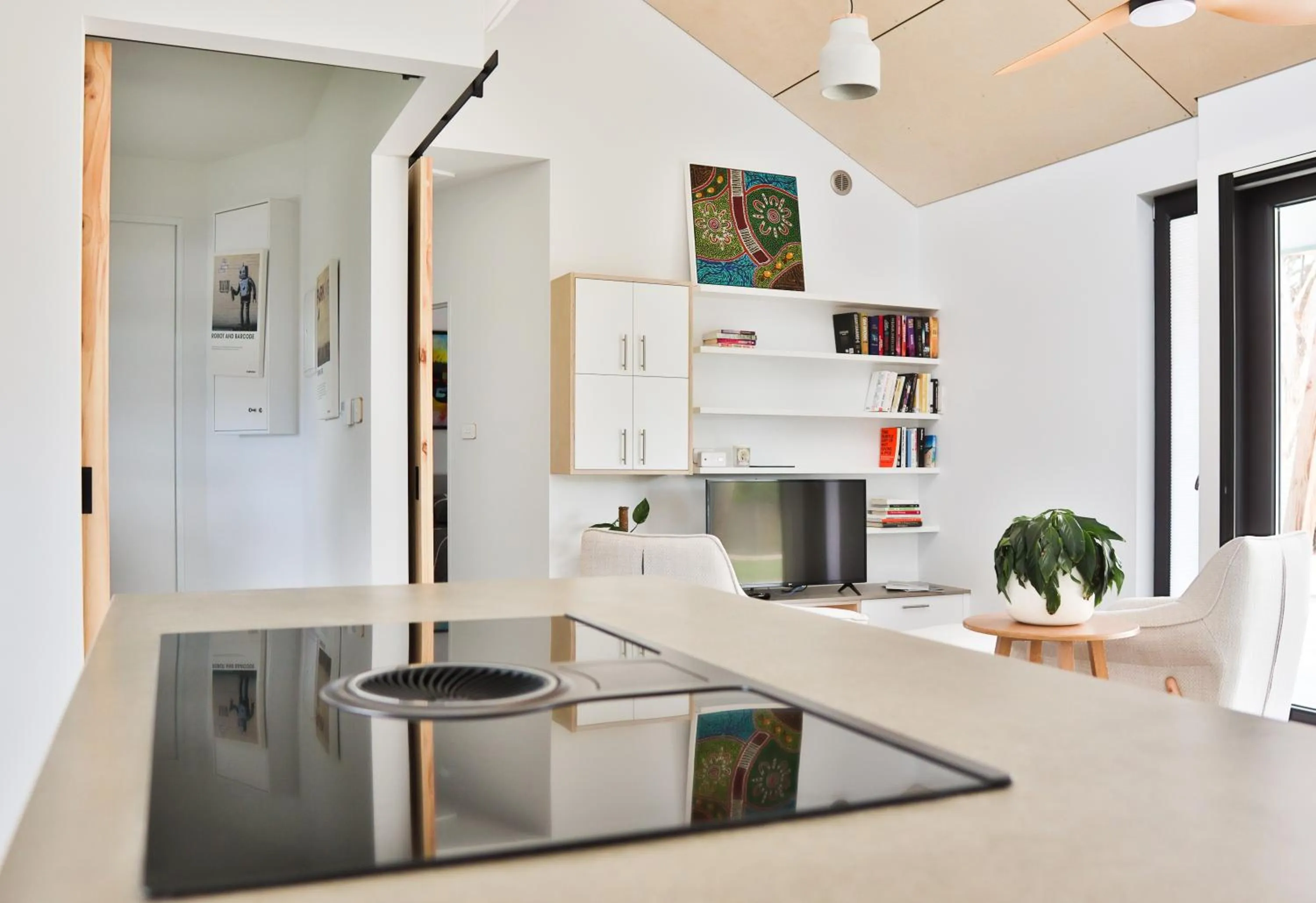 Kitchen or kitchenette in Modra's Apartments