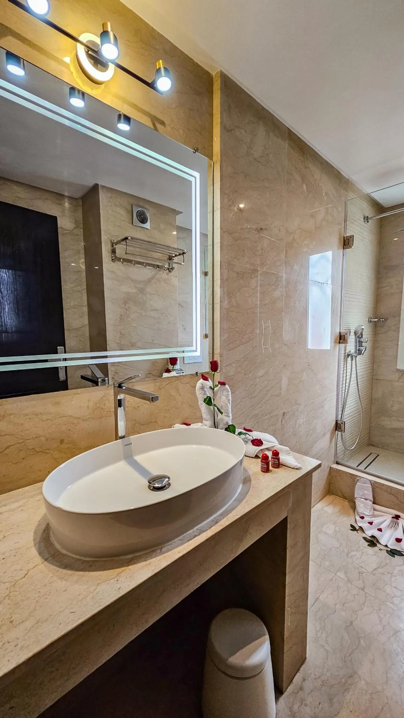 Shower in Hôtel Racine