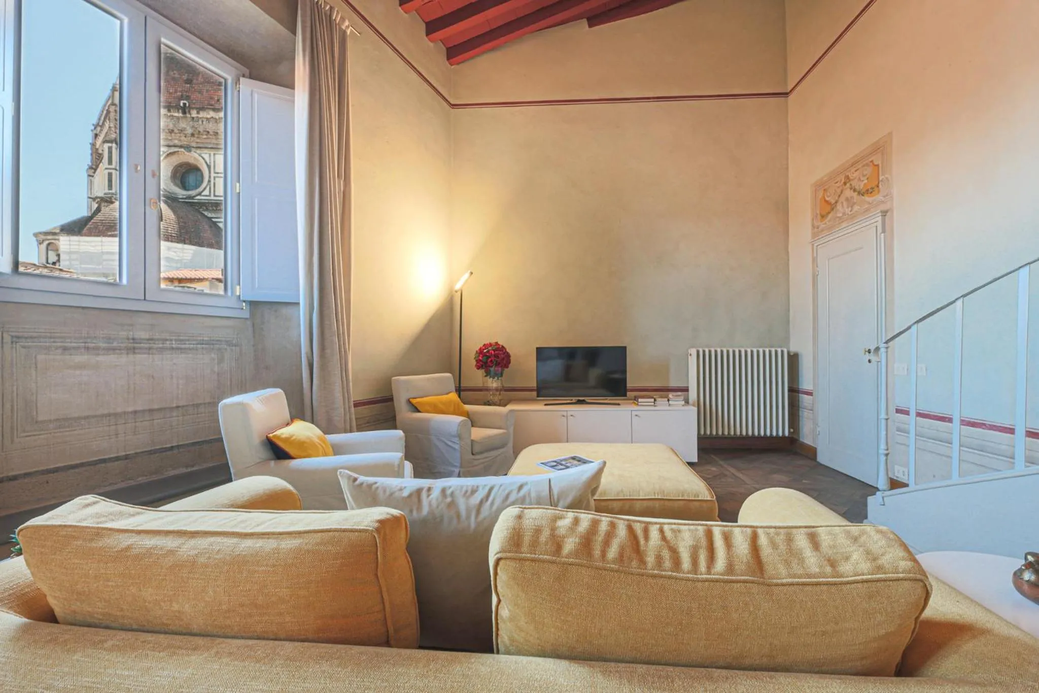 Living room, Bed in Apartments Florence - Ricasoli Terrace