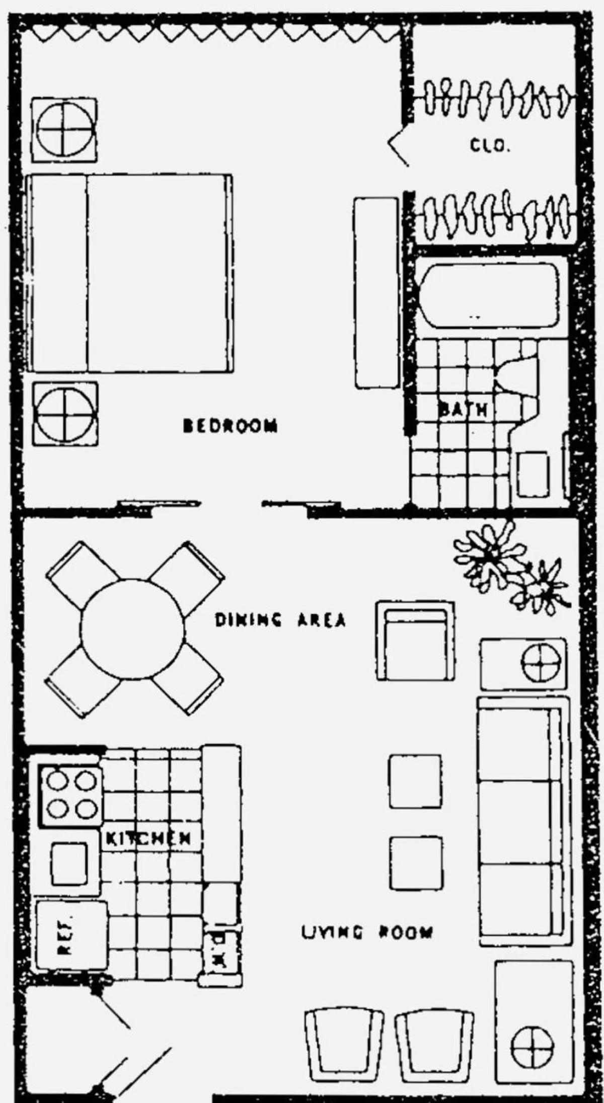 Floor plan in GetAways at the Jockey Club