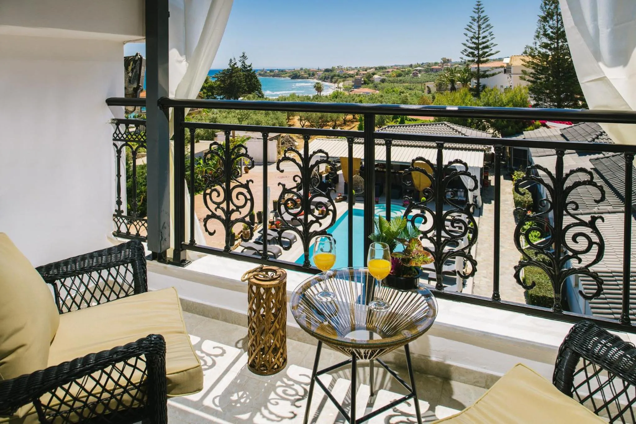 Balcony/Terrace in Villa Corali Apartments Sea Breath & Pool