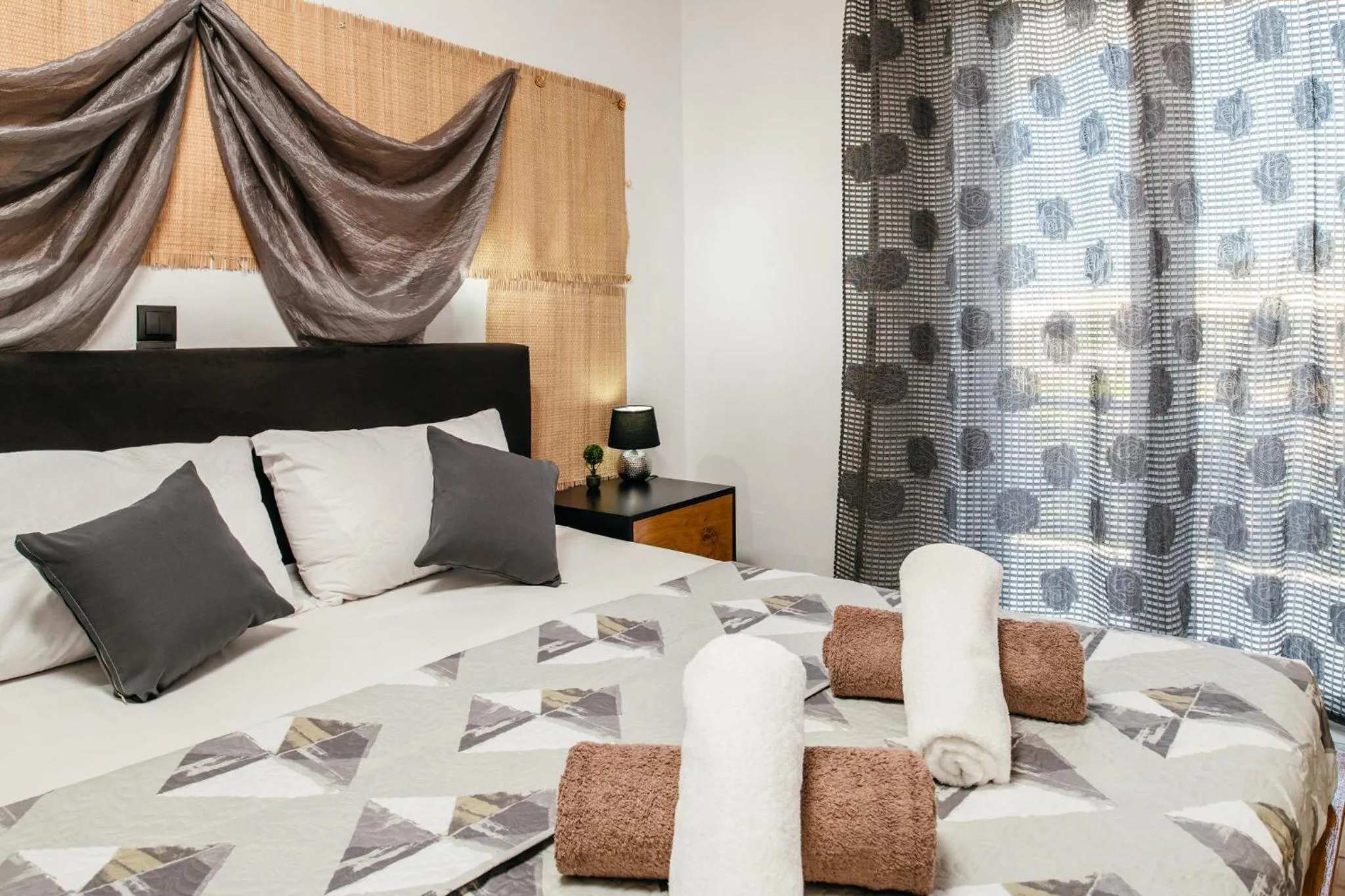 Bed in Villa Corali Apartments Sea Breath & Pool