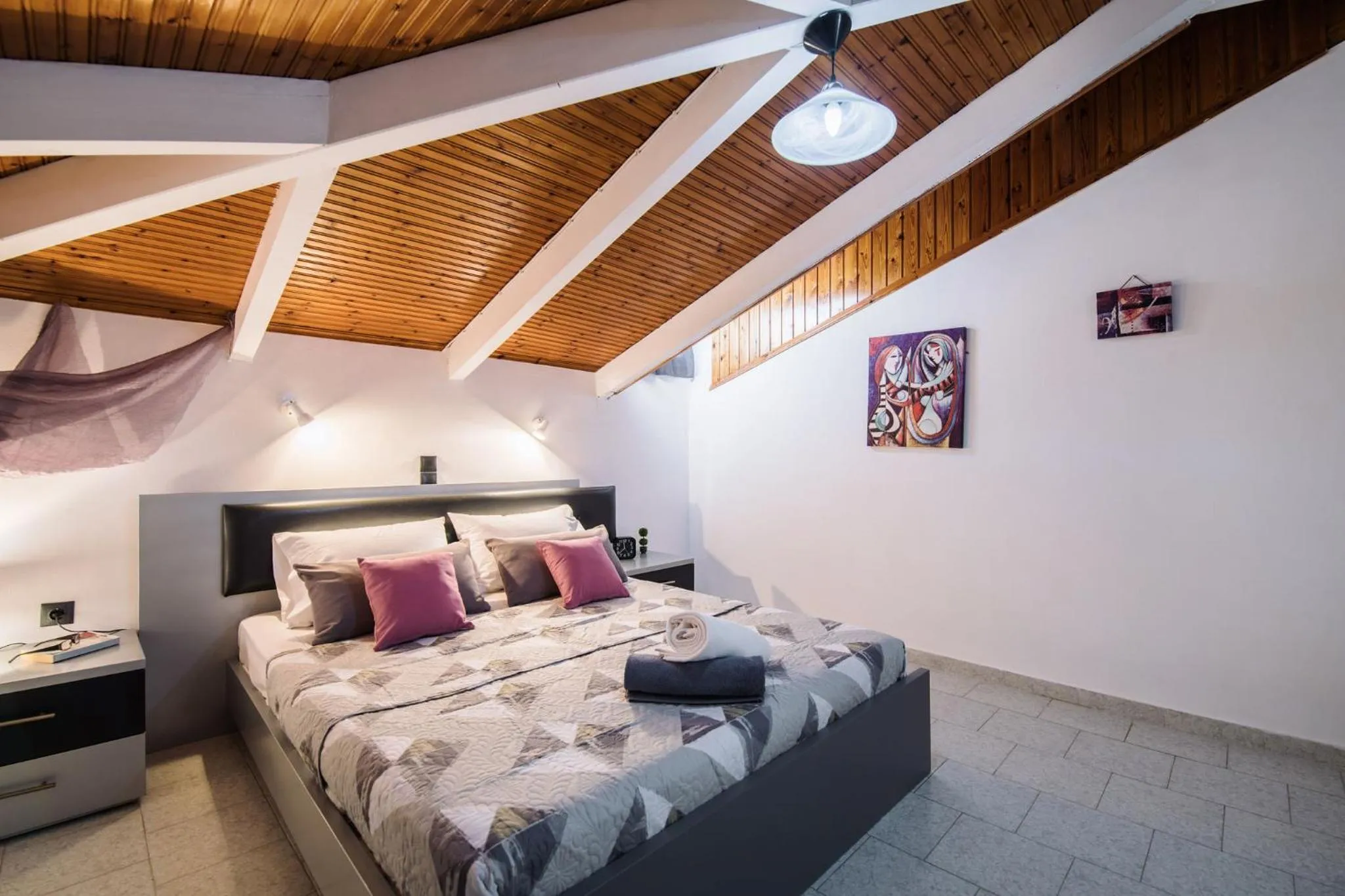 Bed in Villa Corali Apartments Sea Breath & Pool