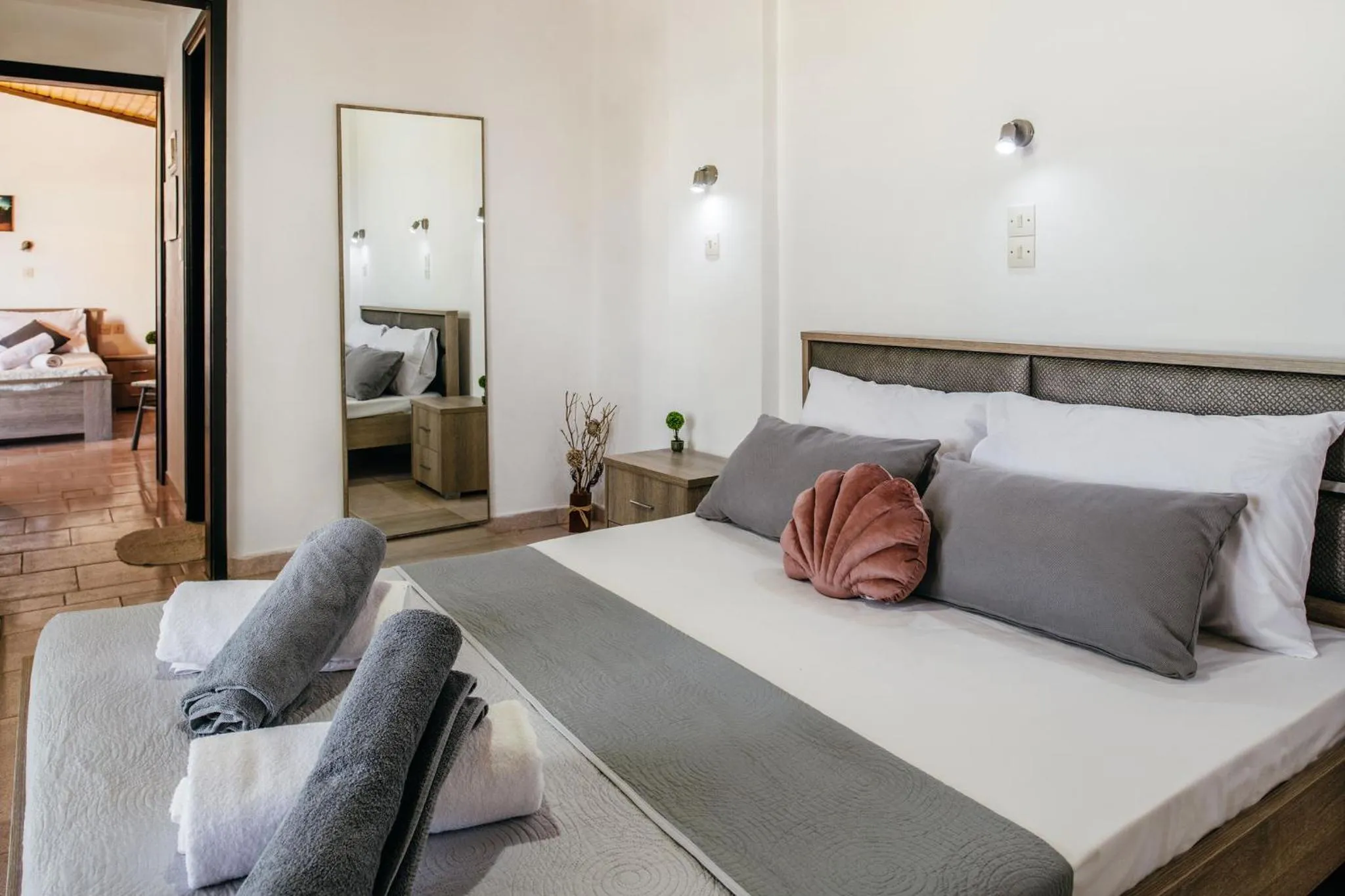 Bed in Villa Corali Apartments Sea Breath & Pool