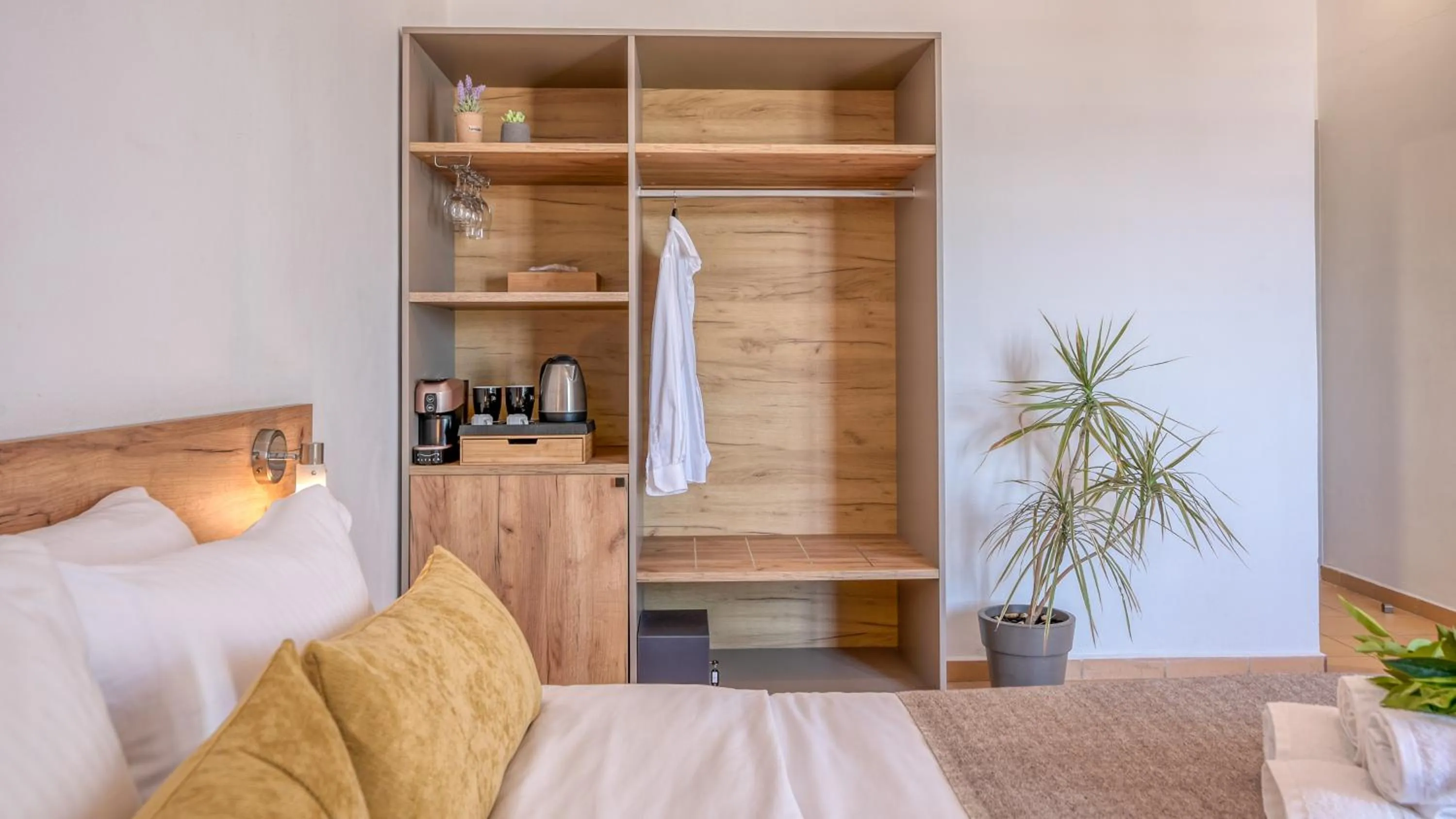 Bed in Kaliviani Traditional Hotel