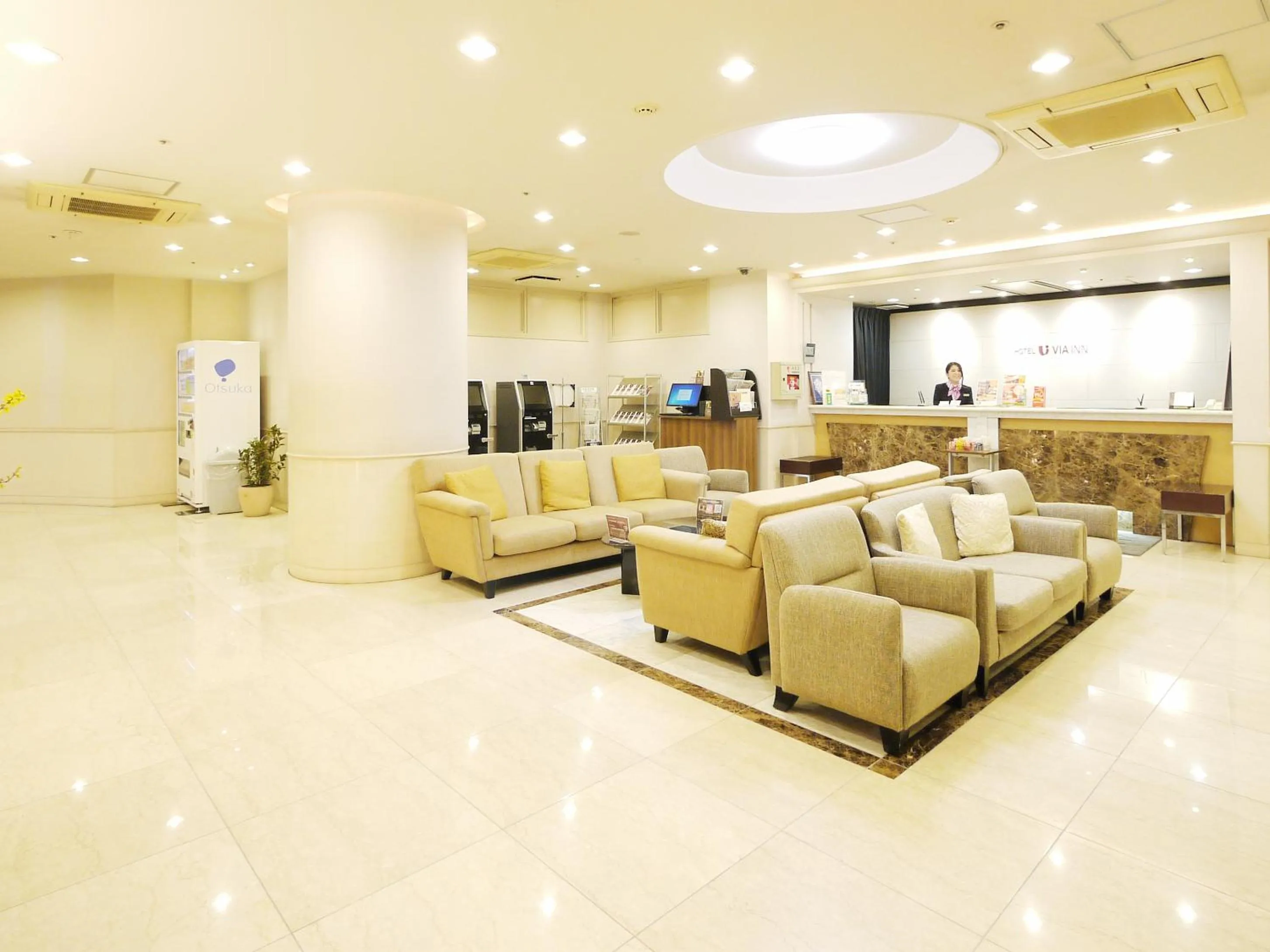 Communal lounge/ TV room, Lobby/Reception in Via Inn Hiroshima Kanayamacho