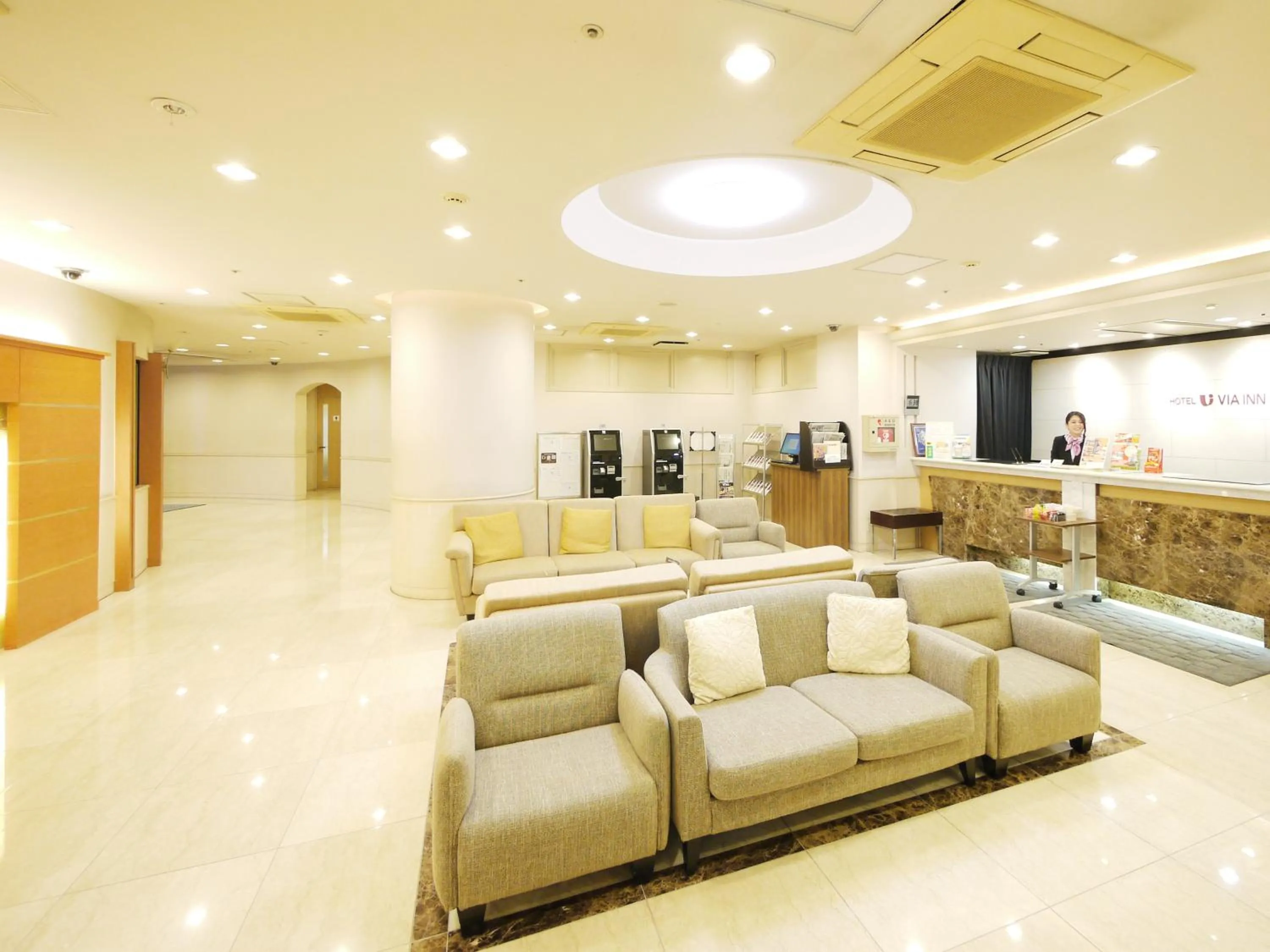 Communal lounge/ TV room, Lobby/Reception in Via Inn Hiroshima Kanayamacho