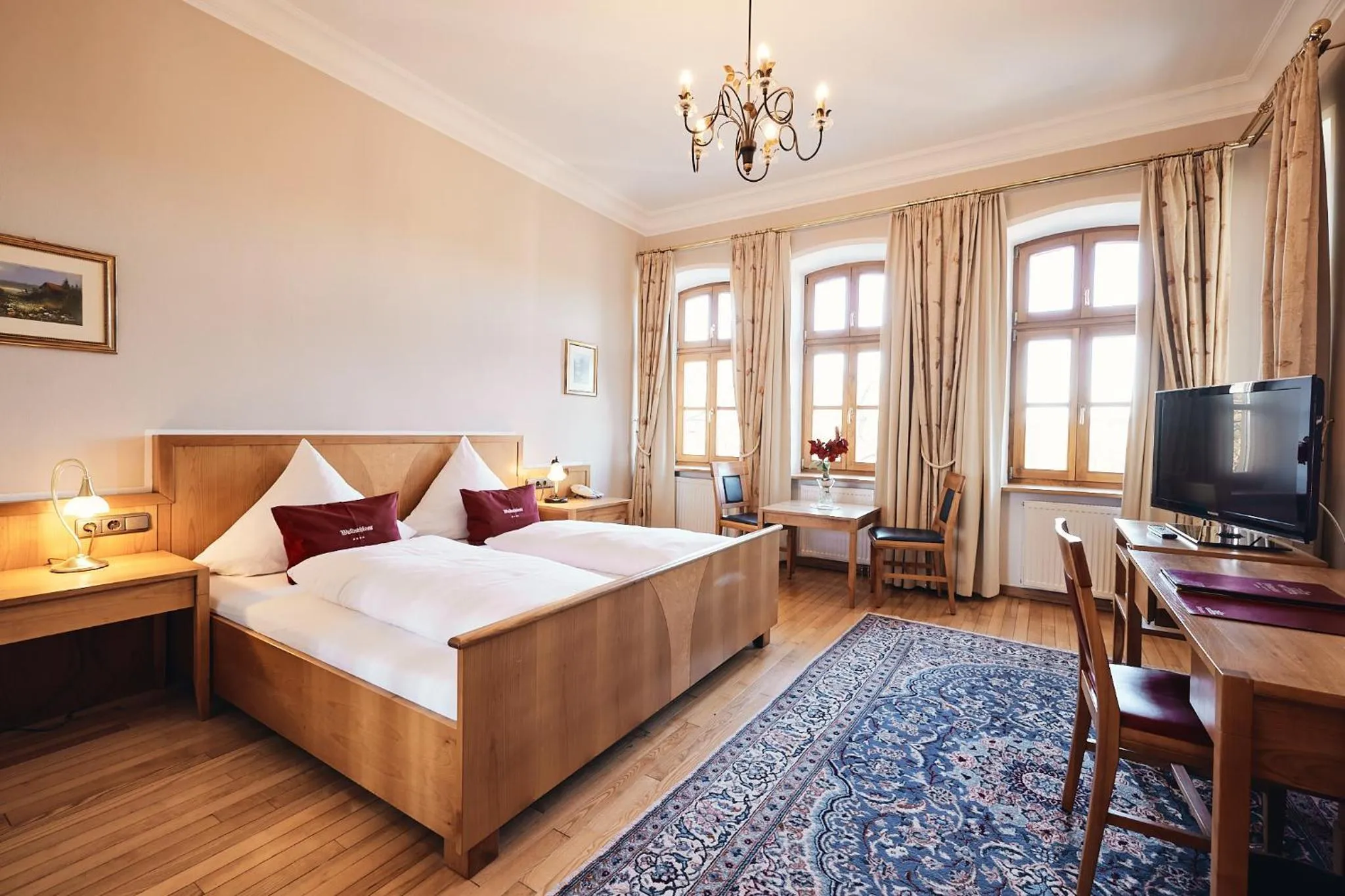 Bed in Hotel & Restaurant Waldschloss