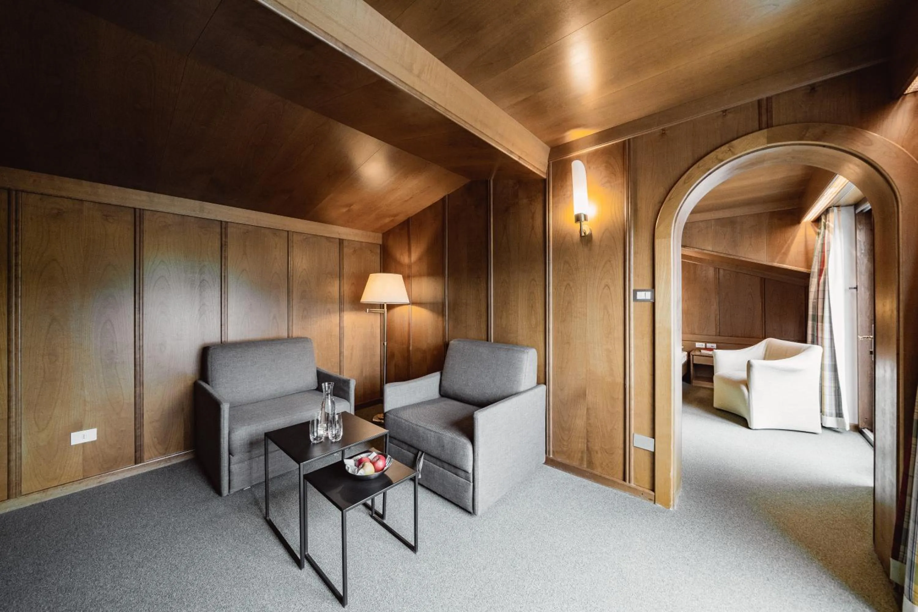 Living room, Bed in Seiser Alm Plaza