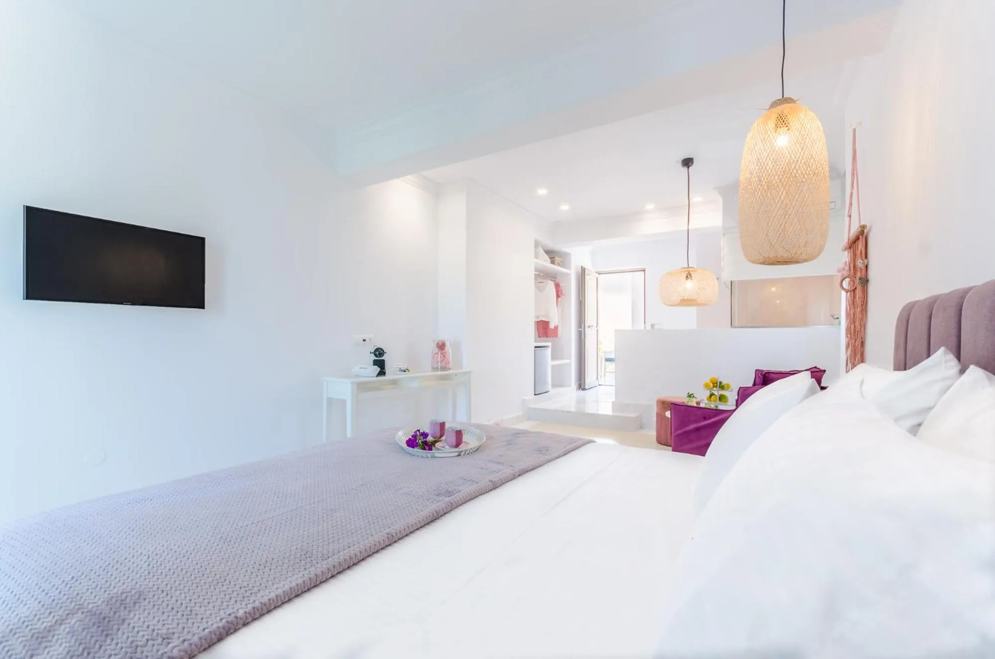 Bed in Malia Mare Hotel