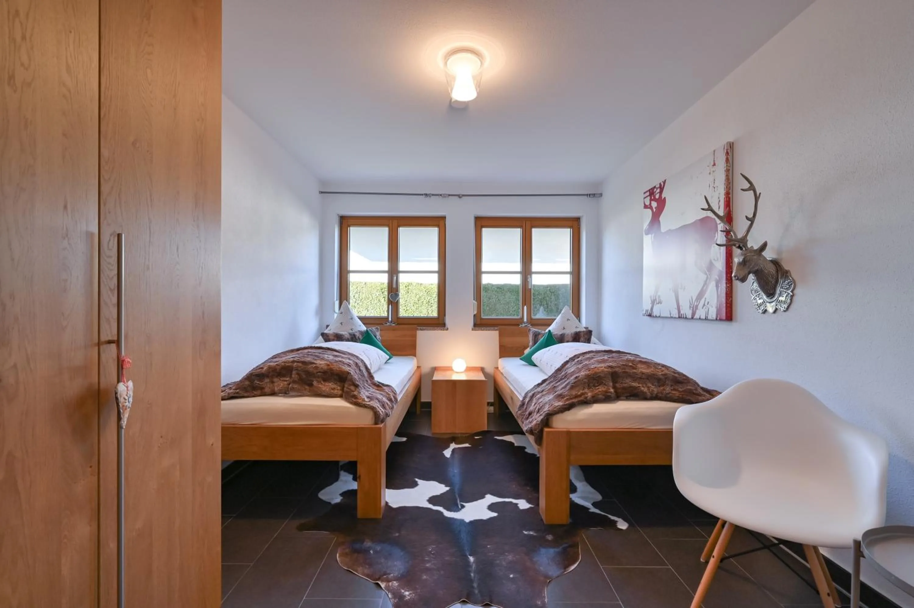 Bed in Ferienwohnung Wietek